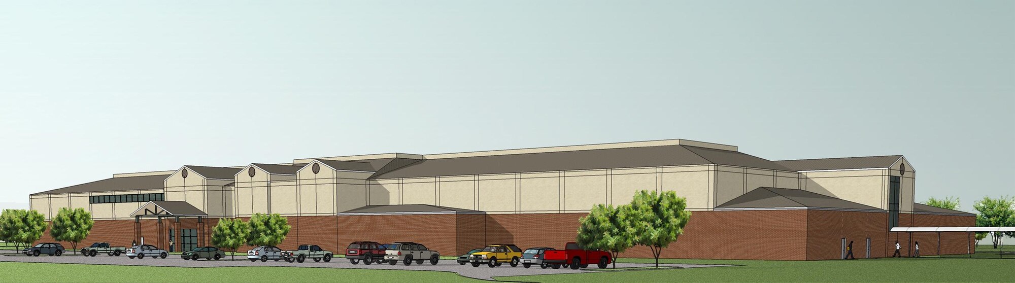 An artist’s rendering of Bldg. 3907, which will support the test and calibration of fuel system components. The new 140,000-square-foot building on Douglas Boulevard is expected to be completed by March 2010.