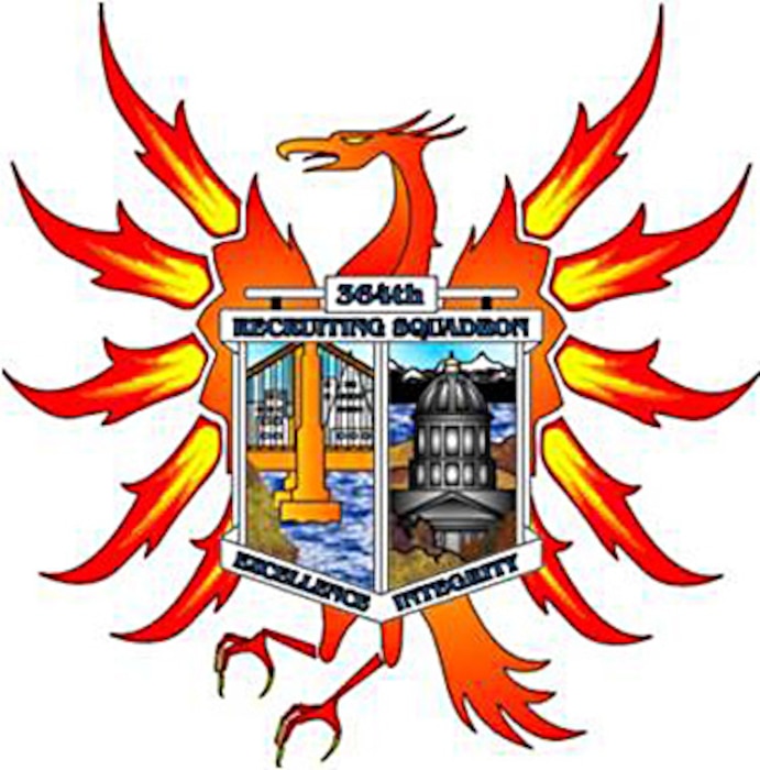 364th Recruiting Squadron Shield. (U.S. Air Force graphic)