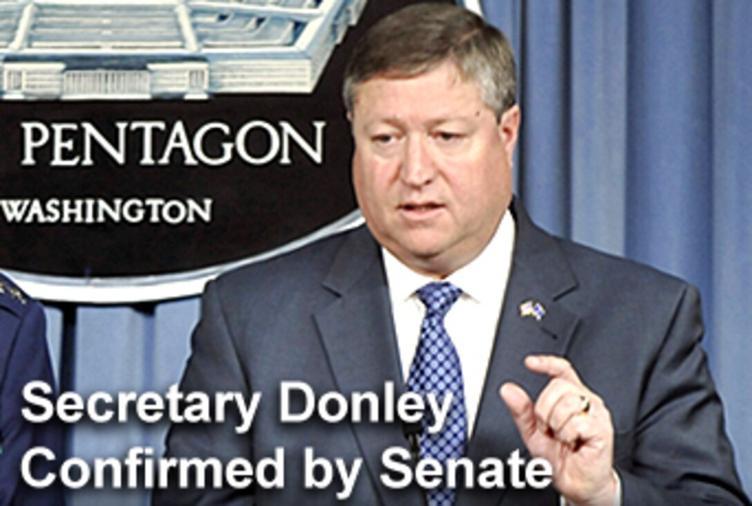 Acting Secretary of the Air Force Michael B. Donley was confirmed to be the 22nd Air Force secretary in an Oct. 2 Senate confirmation vote in Washington, D.C. Secretary Donley had been designated by the president to begin serving as acting secretary on June 21. (U.S. Air Force photo illustration)