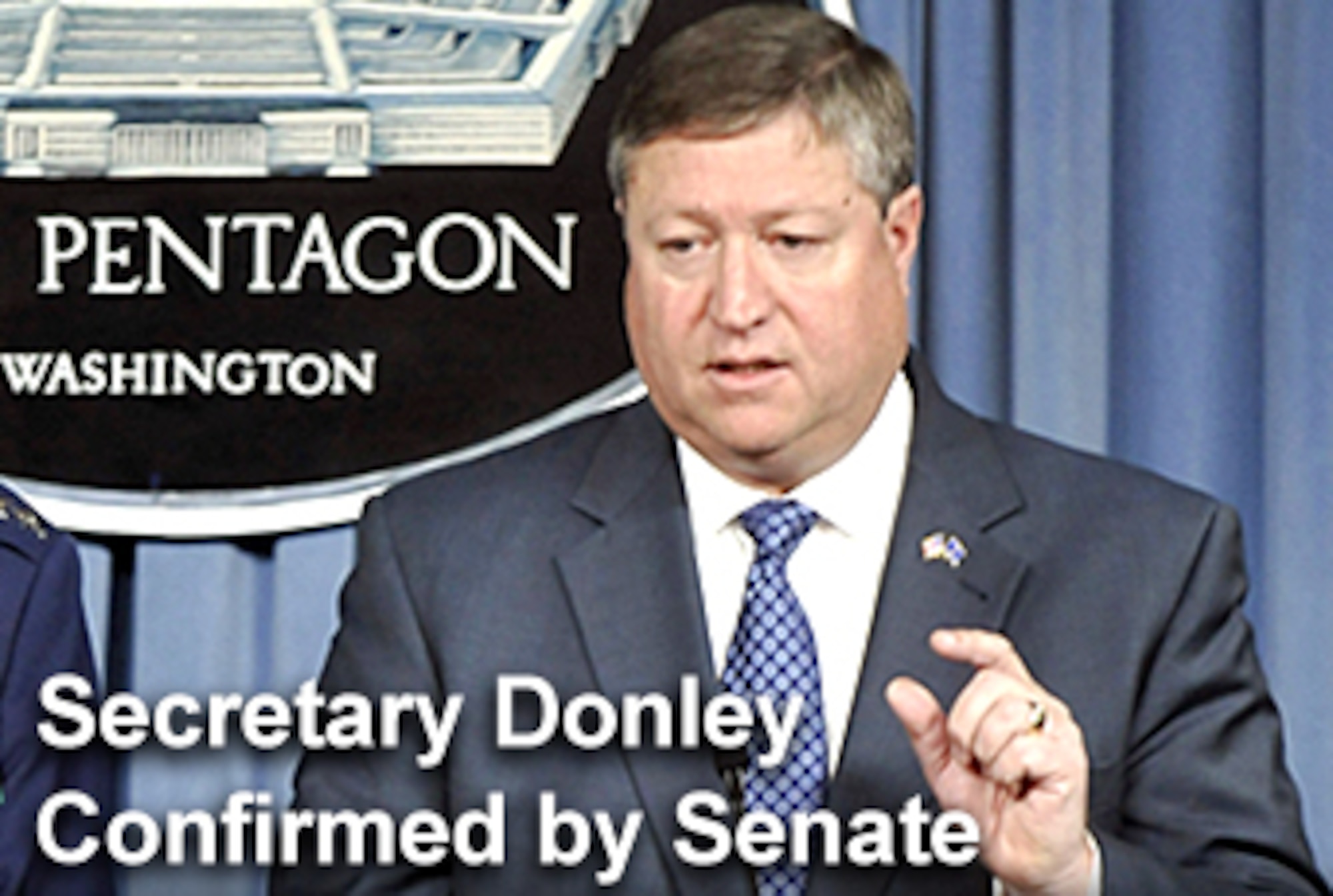 Acting Secretary of the Air Force Michael B. Donley was confirmed to be the 22nd Air Force secretary in an Oct. 2 Senate confirmation vote in Washington, D.C. Secretary Donley had been designated by the president to begin serving as acting secretary on June 21. (U.S. Air Force photo illustration)