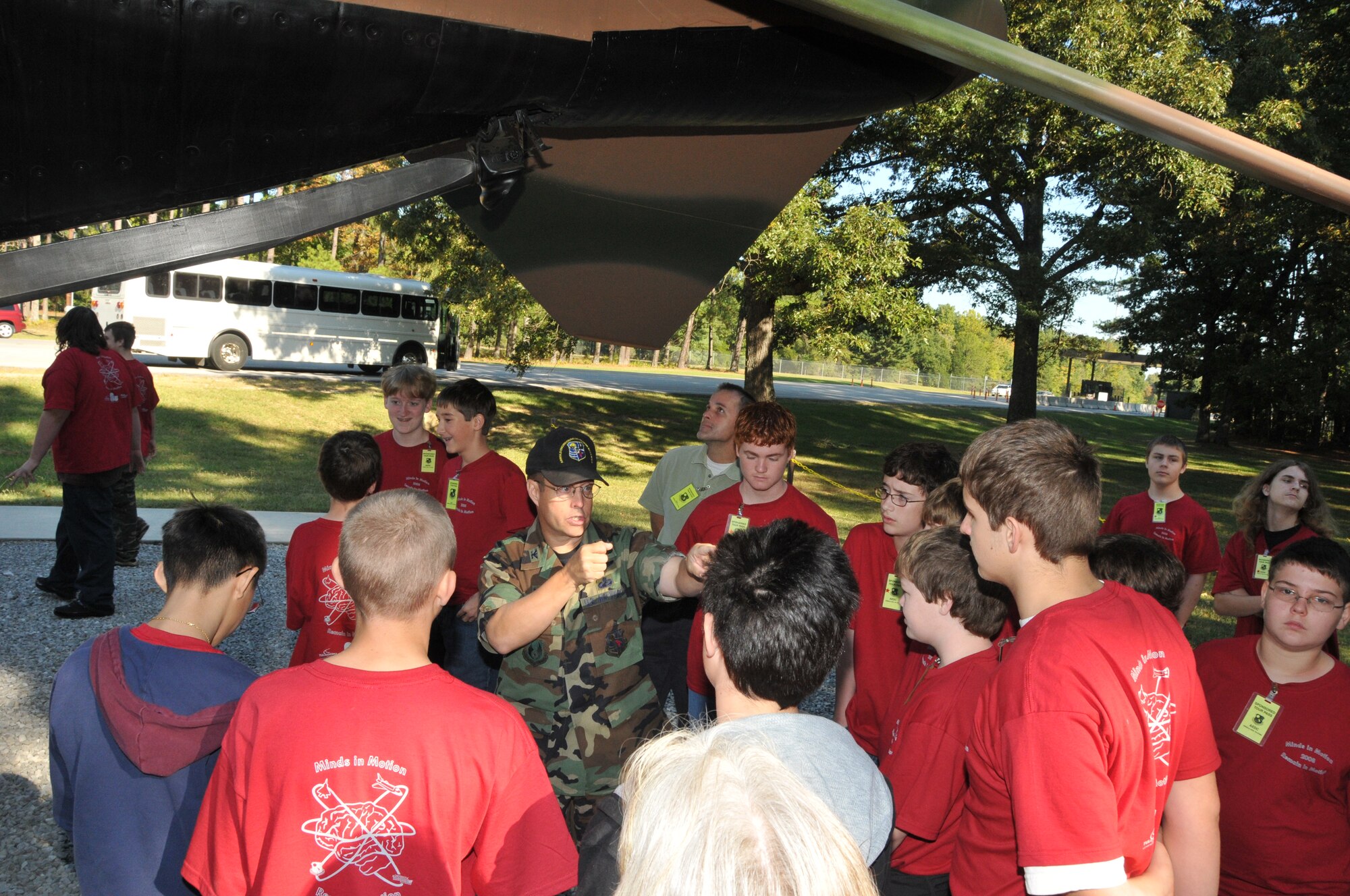 Commander of the 704th Test Group, Col. James Jolliffe goes into detail about how AEDC tests engines for planes like the F-4 Phantom. (Photo by David Housch)