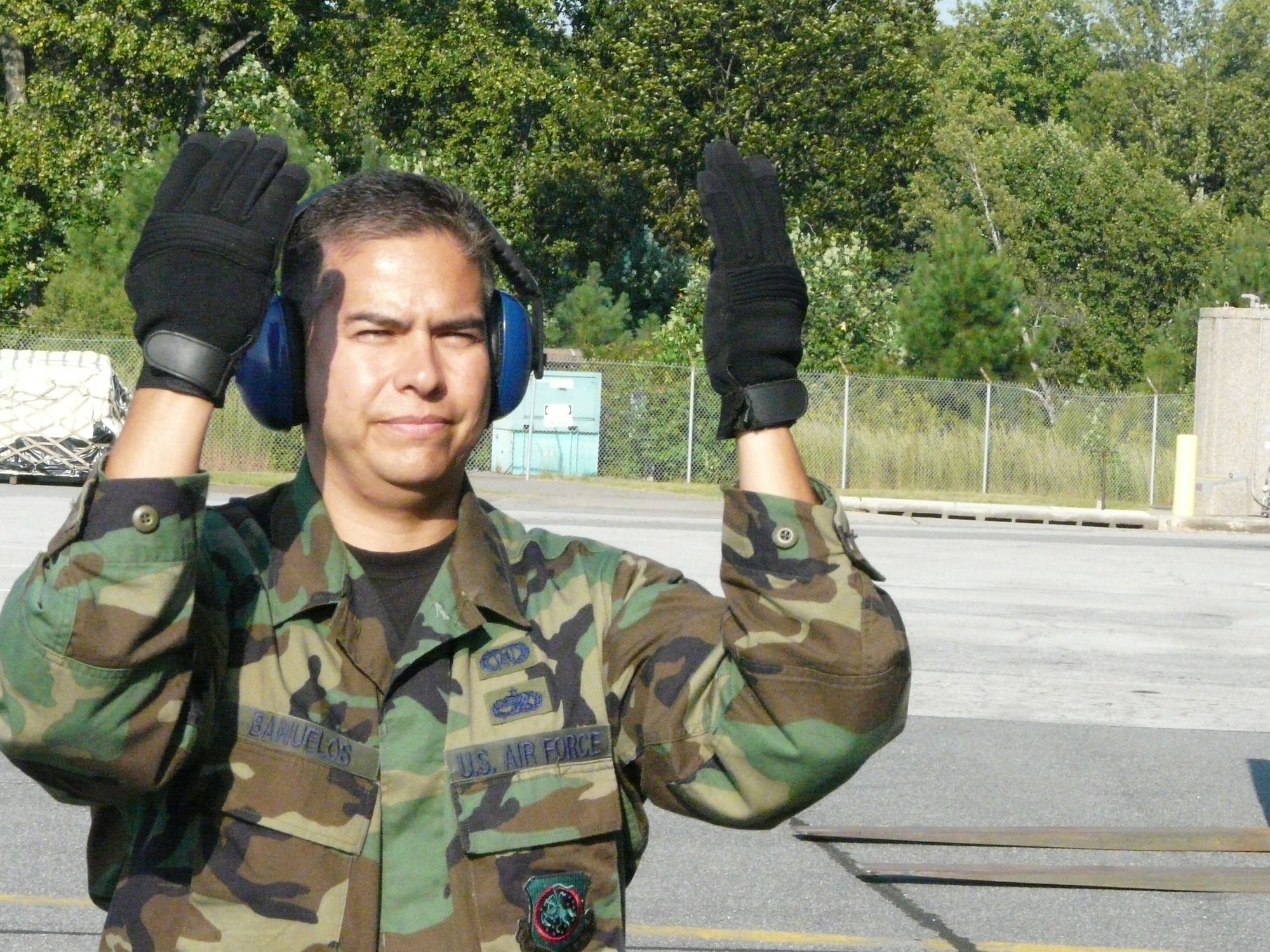 Staff Sgt. Robert Banuelos, who saved the life of a 62-year-old man using the Heimlich Maneuver, returned to the Air Force Reserve about six months ago. (U.S. Air Force photo by Dobbins ARB Public Affairs)