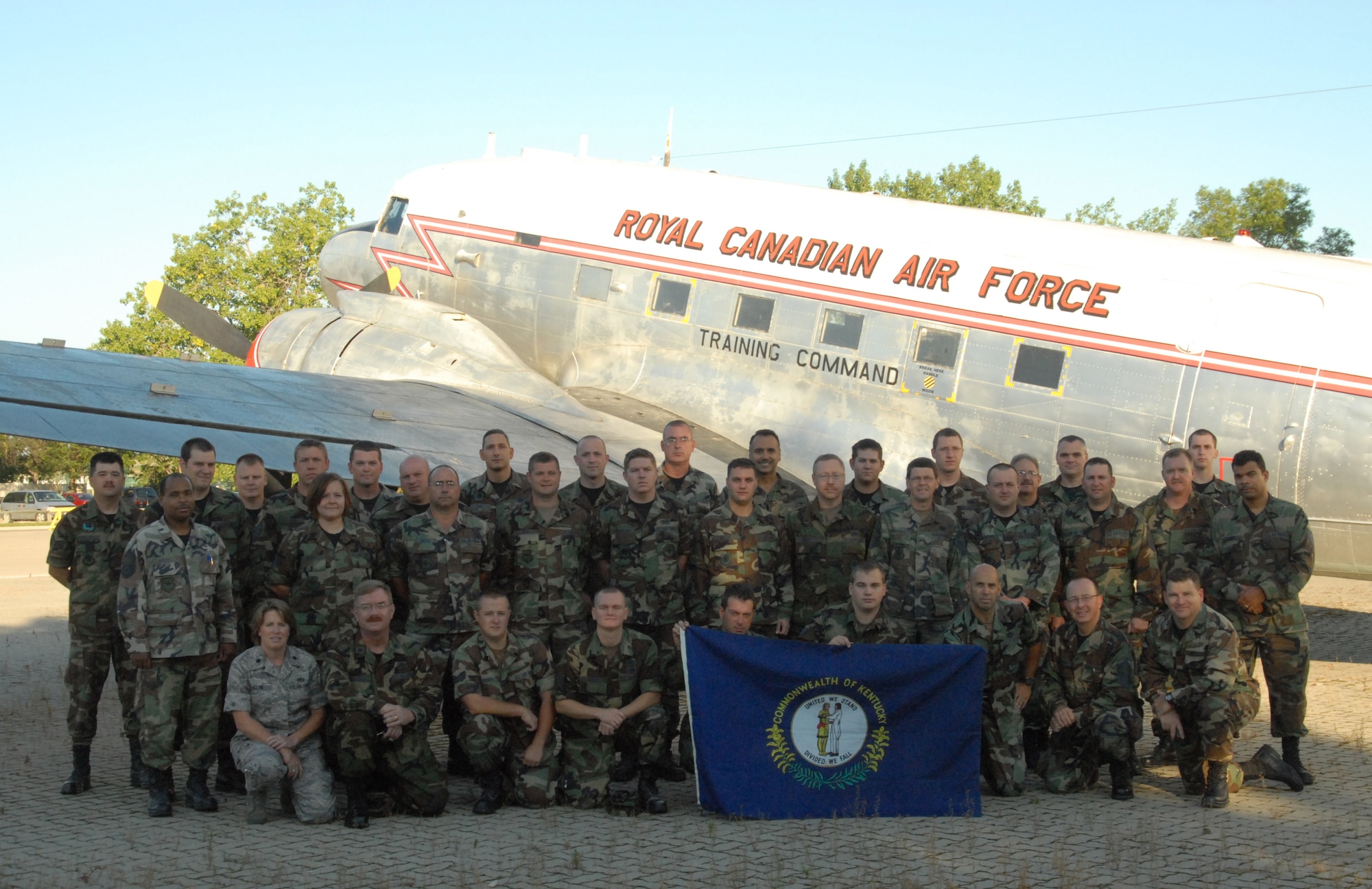 Deployed members of the 123rd Civil Engineering Squadron.  (Photo by Senior Airman Jason Ketterer, Kentucky Air National Guard.)