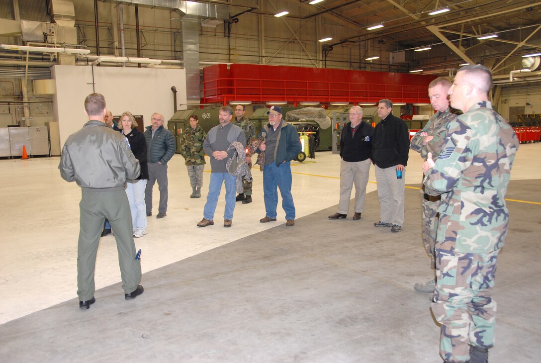 ELMENDORF AFB, Alaska -- On October 4 the 477th Fighter Group hosted an Employer Day Tour for members of the community. The tour included a close-up look at the F-22 Raptor, a tour of Elmendorf's Combat Training Facilities and a field lunch. (US Air Force Photo by Staff Sgt. Rhiannon Willard)