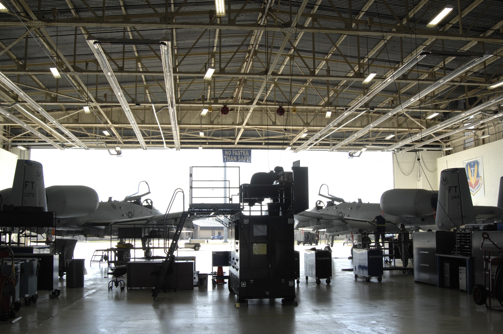 MOODY AIR FORCE BASE, Ga. -- After identifying structural cracks on thin skinned A-10s and A-10C Thunderbolt models the Air Combat Command has issued a systematic identification of certain affected airframes by corresponding tail number here October 4, 2008. The risk of structural damage to wings of A-10 models was discovered at Hill Air Force Base, UT., while A-10 models were undergoing a service life extension program and scheduled structural inspection programmed visits.(U.S. Air Force Photo taken by SrA Javier Cruz)