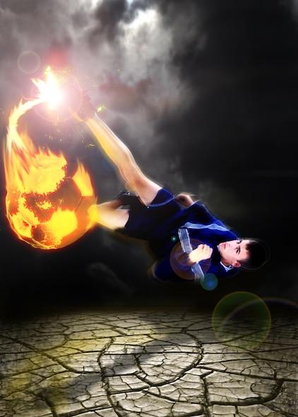 MOODY AIR FORCE BASE, Ga. --Airman 1st Class Craig Dunn is fit to fight. (U.S. Air Force photo illustration by Senior Javier Cruz)