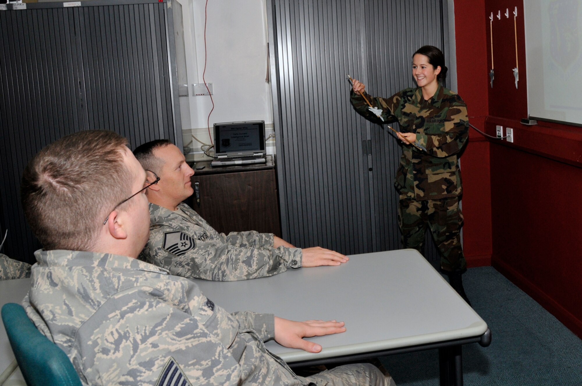 Airman 1st Class Samantha Work, 48th Operation Support Squadron intelligence analyst, was nominated for the Liberty spotlight by her chain of command because she portrays the Air Force core value of "Excellence in All We Do." 