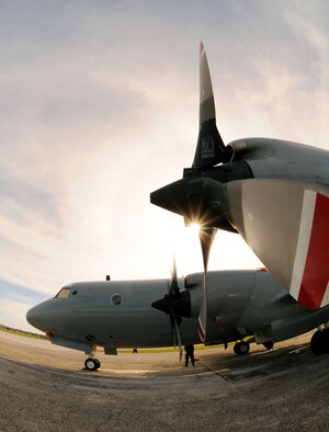 ANDERSEN AIR FORCE BASE, Guam - A Royal New Zealand air force P-3 Orion arrives here Oct. 7. The Royal New Zealand air force members are here to participate in "Operation Island Chief ,” a joint exercise with the U.S Navy and U.S. Coast Guard. (U.S. Air Force photo by Airman 1st Class Courtney Witt)