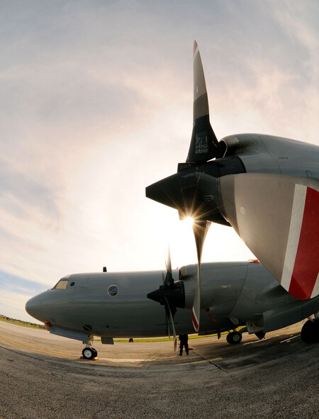 ANDERSEN AIR FORCE BASE, Guam - A Royal New Zealand air force P-3 Orion arrives here Oct. 7. The Royal New Zealand air force members are here to participate in "Operation Island Chief ,” a joint exercise with the U.S Navy and U.S. Coast Guard. (U.S. Air Force photo by Airman 1st Class Courtney Witt)