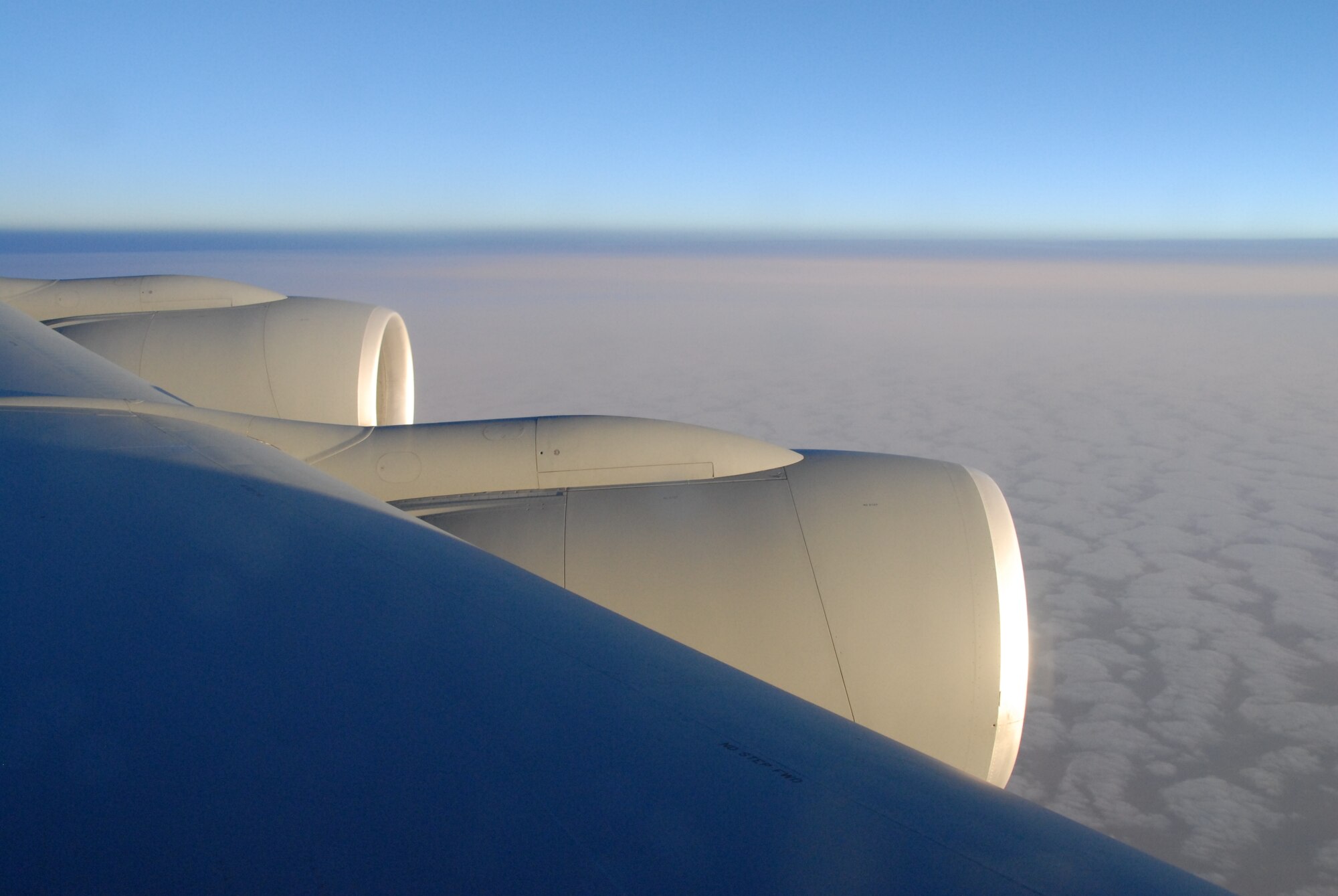 A view from a window in a 190th ARW KC-135R flying high above Kansas. (Photo by: Master Sgt Allen Pickert, 190th ARW/PA)