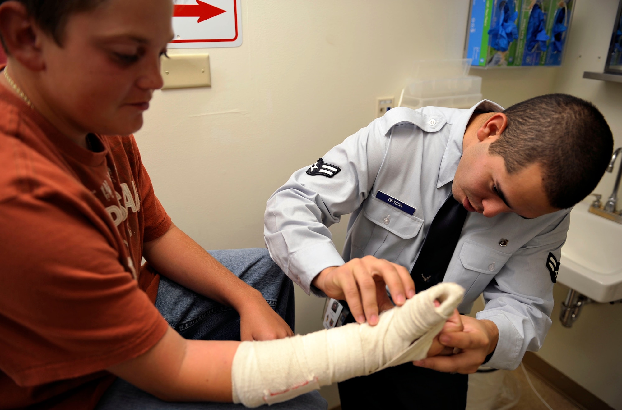 MOUNTAIN HOME AIR FORCE BASE, Idaho - Airman 1st Class Jerry David Ortega works as a medical technician for the 366th Medical Operations Squadron. (U.S. Air Force photo\ Airman 1st Class Ryan Crane)