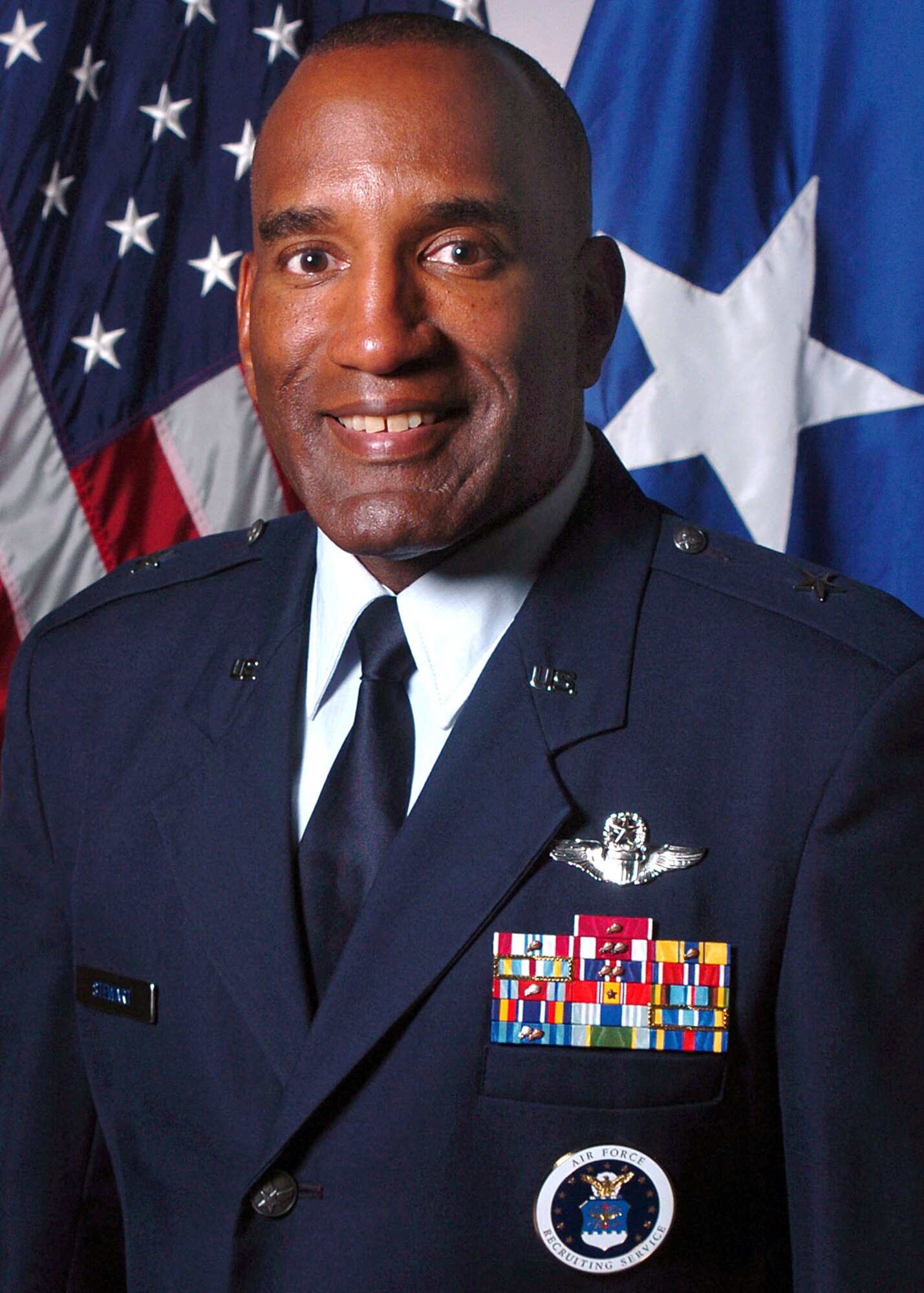 Brig. Gen. A.J. Stewart assumed command of Air Force Recruiting Service headquarters, Randolph Air Force Base, Texas, June 2, 2008. As AFRS commander, General Stewart is responsible for accessing qualified men and women to meet the personnel procurement requirements of the Air Force. (U.S. Air Force photo)