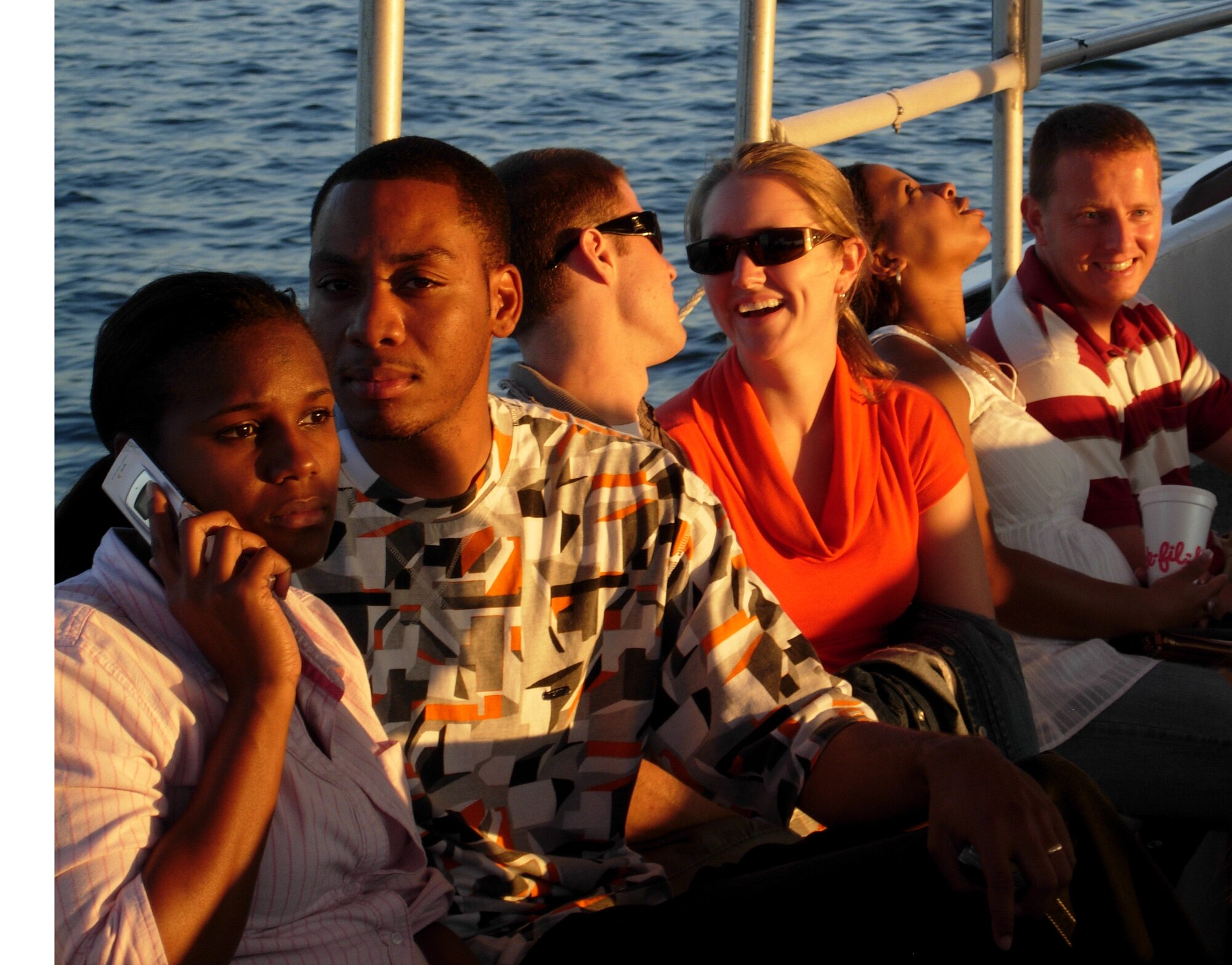 Air Force couples tour St. Andrews Bay on a sunset cruise during a marriage enrichment retreat Sept. 27.  Forty couples attended the weekend, 20 couples were from Tyndall Air Force Base. 