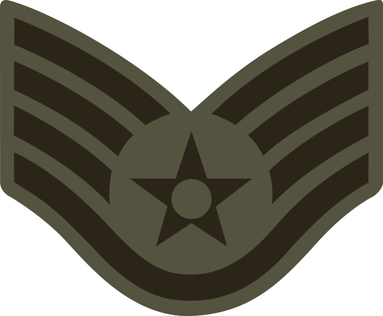 Staff Sergeant stripes, (SSgt) E-5 (ABU color).  This graphic is provided by Defense Media Activity-San Antonio and is 5x4.1 inches @ 300 ppi.