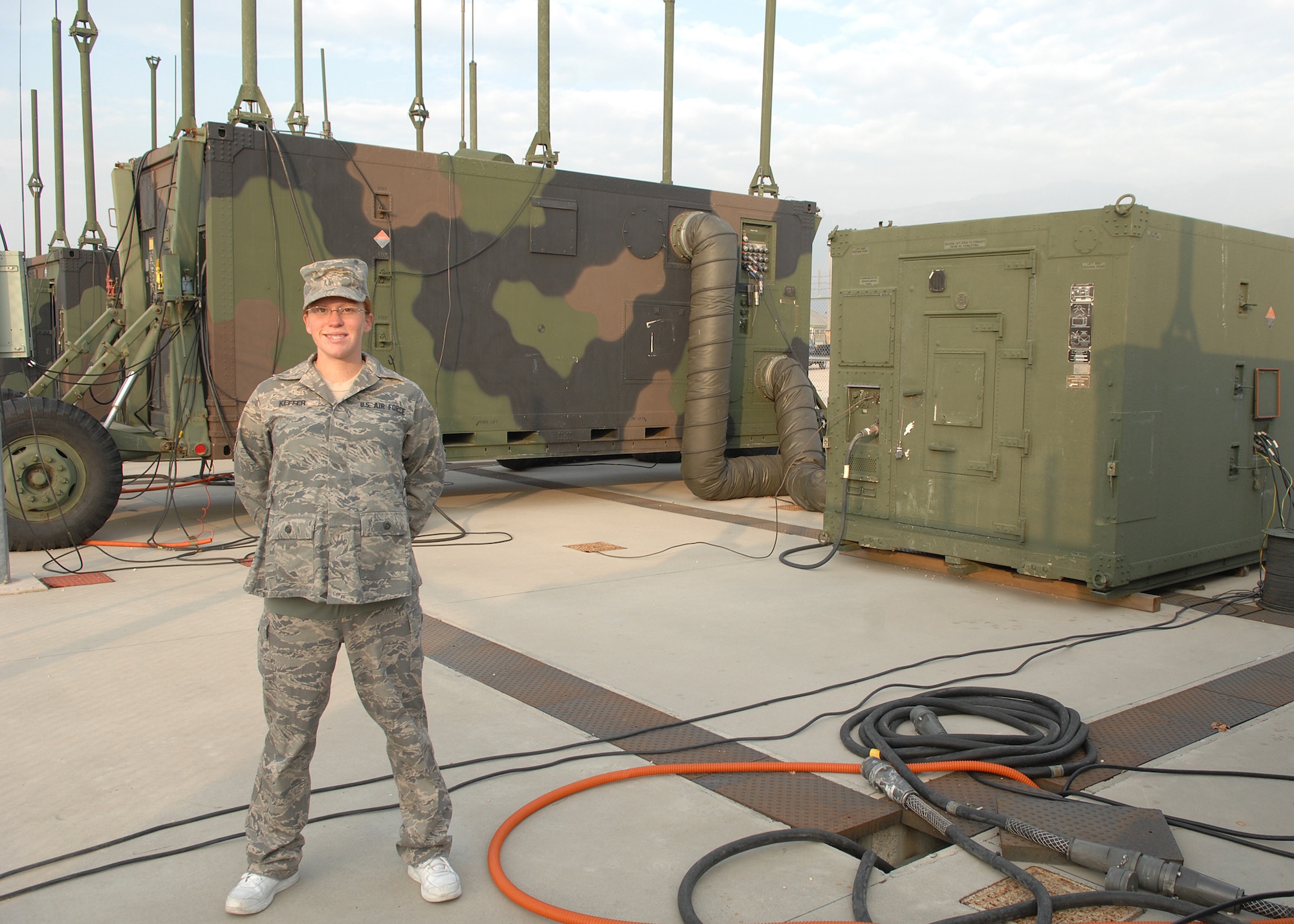 Senior Airman Abby Keffer from the 603rd Air Control Squadron is the 2007 Air Force Outstanding Aerospace Control and Warning System Operator Airman of the Year. Airman Keffer is one of three enlisted Airmen in her specialty to receive this award in 2007 which recognizes the many contributions made to the Air Force and their dedication to supporting the effective application of air and space power. (U.S. Air Force photo/Senior Airman Taylor L. Marr)