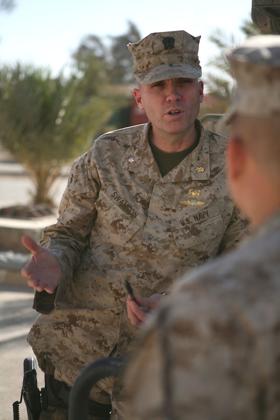 Navy Cmdr. (Dr.) Michael G. Swanson, Regimental Combat Team 5 ...