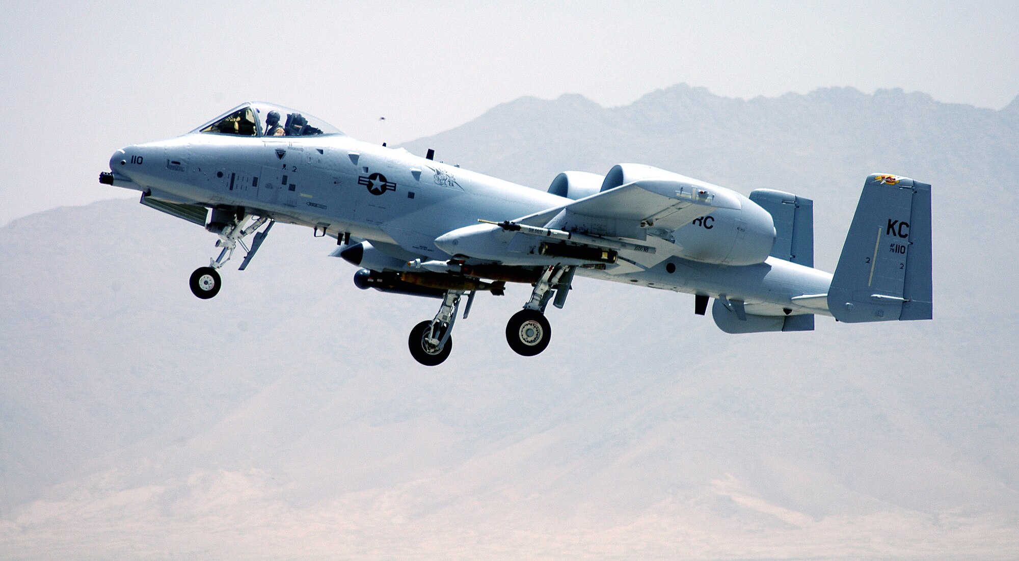 Twenty-five to 30 A-10 Thunderbolt IIs, like this one, will participate in Hawgsmoke 2008 in Salina, Kan., Oct. 15 to 18, despite an Air Force time-compliance technical order issued Oct. 3 to inspect for wing cracks on 130 of the service's almost 400 A-10 aircraft.  Hawgsmoke is an Air Force A-10 bombing and gunnery competition held every two years.  (U.S. Air Force photo/Maj. David Kurle)