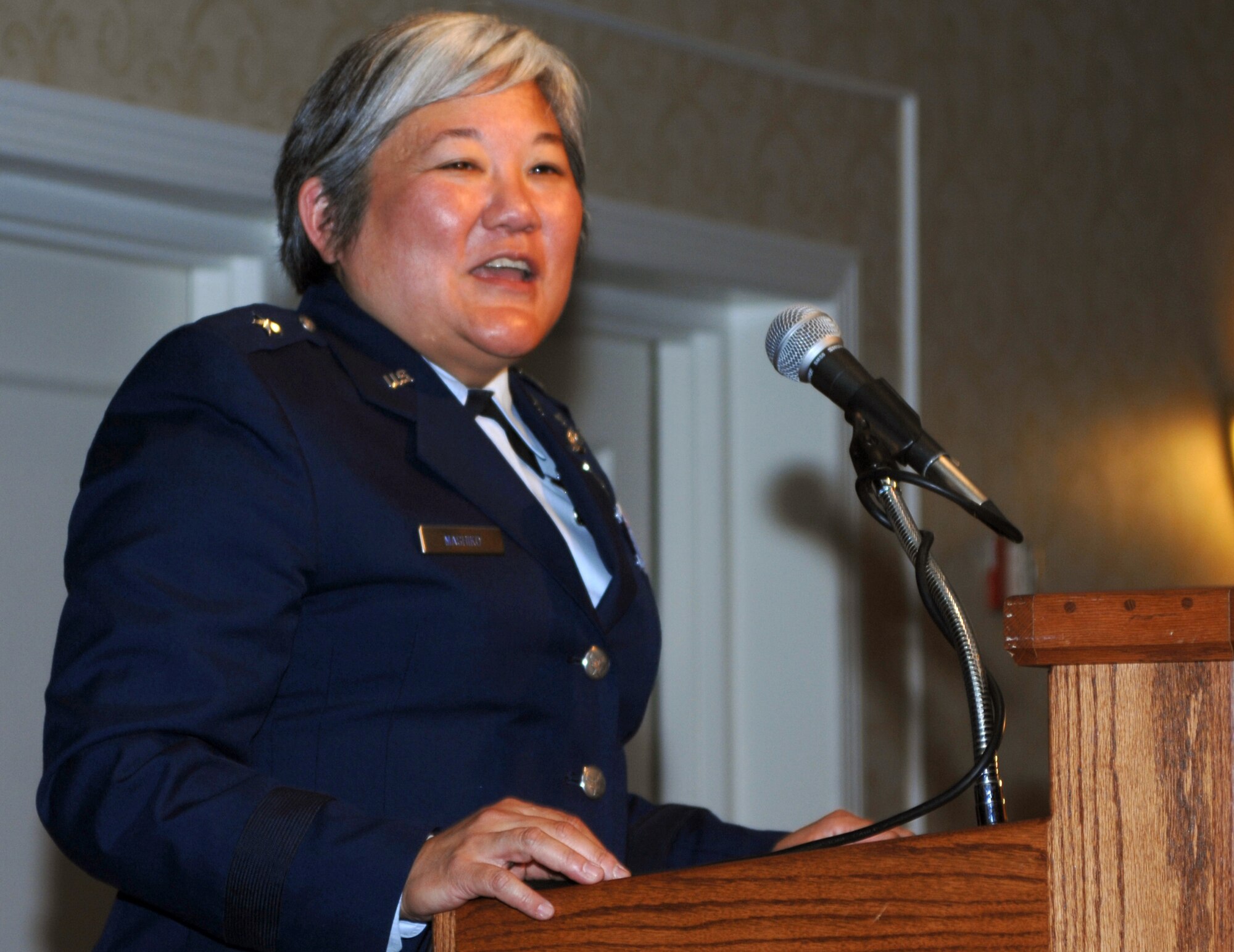 Brig. Gen. Susan Mashiko, SMC vice commander, was the keynote speaker at the recent South Bay Economic Forecast Conference held at the Torrance Marriott. (Photo by Atiba Copeland)