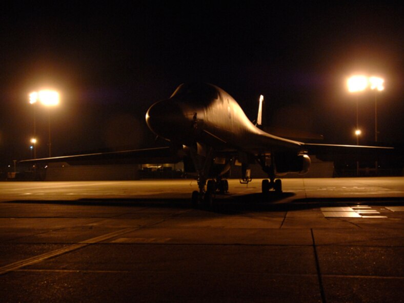 DYESS AIR FORCE BASE, Texas—A B-1 Lancer stands on the flightline during the Operational Readiness Inspection Oct. 3. (U.S. Air Force photo/Airman 1st Class Stephen Reyes)