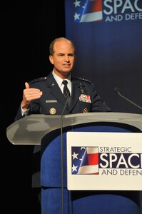 General Kevin P. Chilton is the Commander for USSTRATCOM. <br /><br />Strategic Space and Defense 2008 is the global security conference for space and defense professionals. <br /><br />Having just finished in its sixth year, Strategic Space and Defense draws yearly on its past success and the strong support and participation of the U.S. Strategic Command (USSTRATCOM), defense industry, and Omaha community. <br />Stratspace was held October 6-8 this year. <br />Information Courtesy of: http://www.stratspace.org/ <br />See site for more information about Stratspace