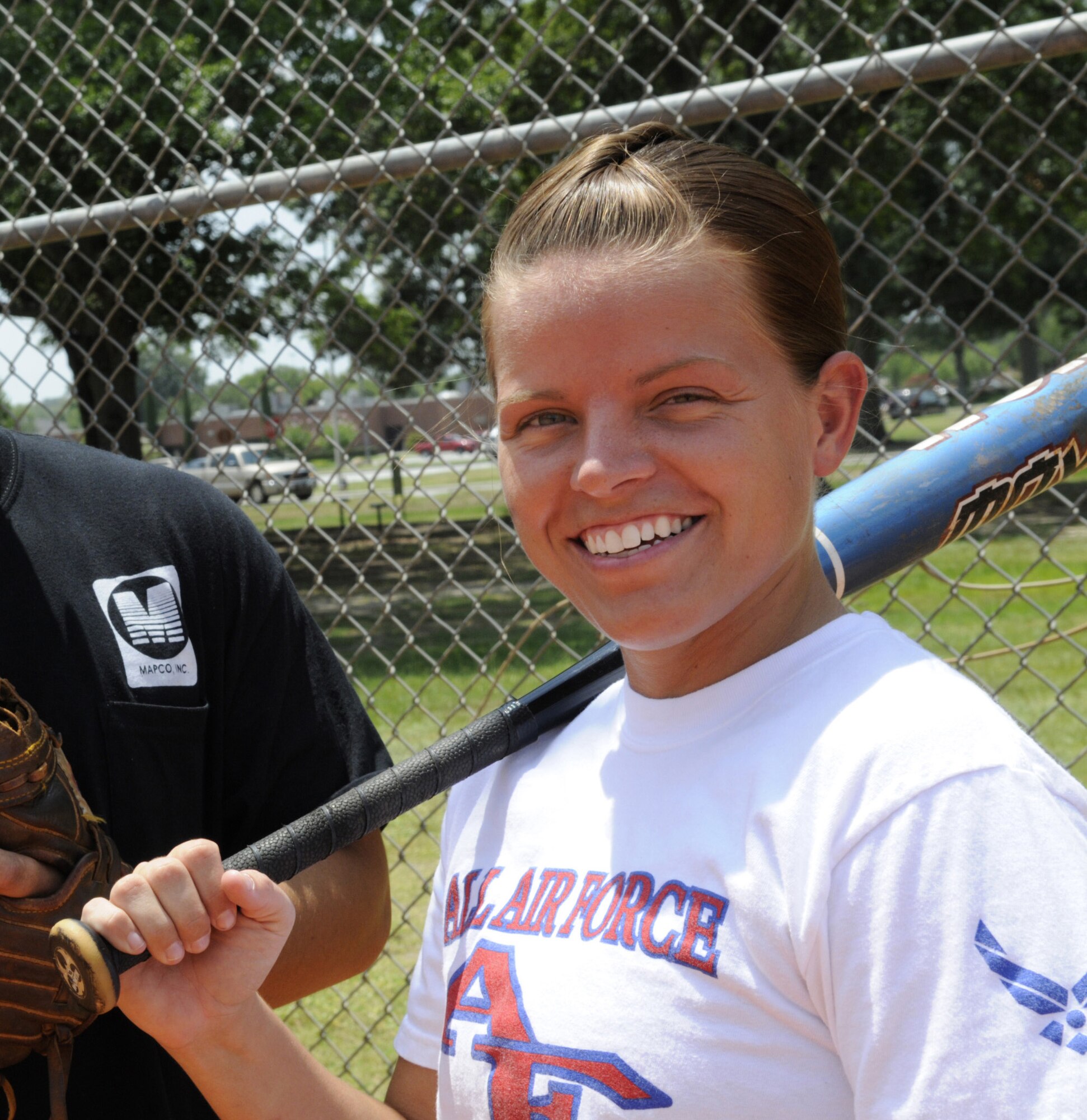 Senior Airman Toni Epps represented Robins on the Air Force women's softball team that took the gold medal in the 2008 Armed Forces Softball Championship. U. S. Air Force file photo by Sue Sapp