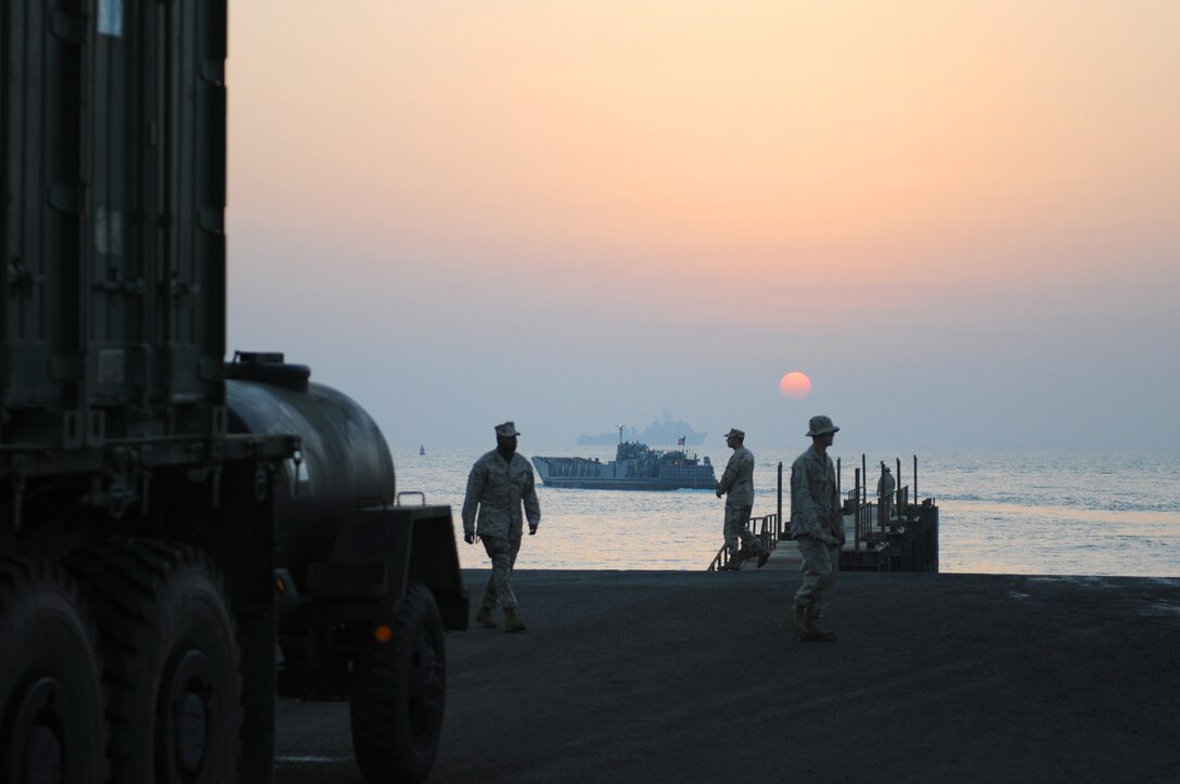 The Navy and Marine Corps share assets to accomplish their missions. The Iwo Jima Strike Group’s crew and equipment host the 26th Marine Expeditionary Unit while at sea.