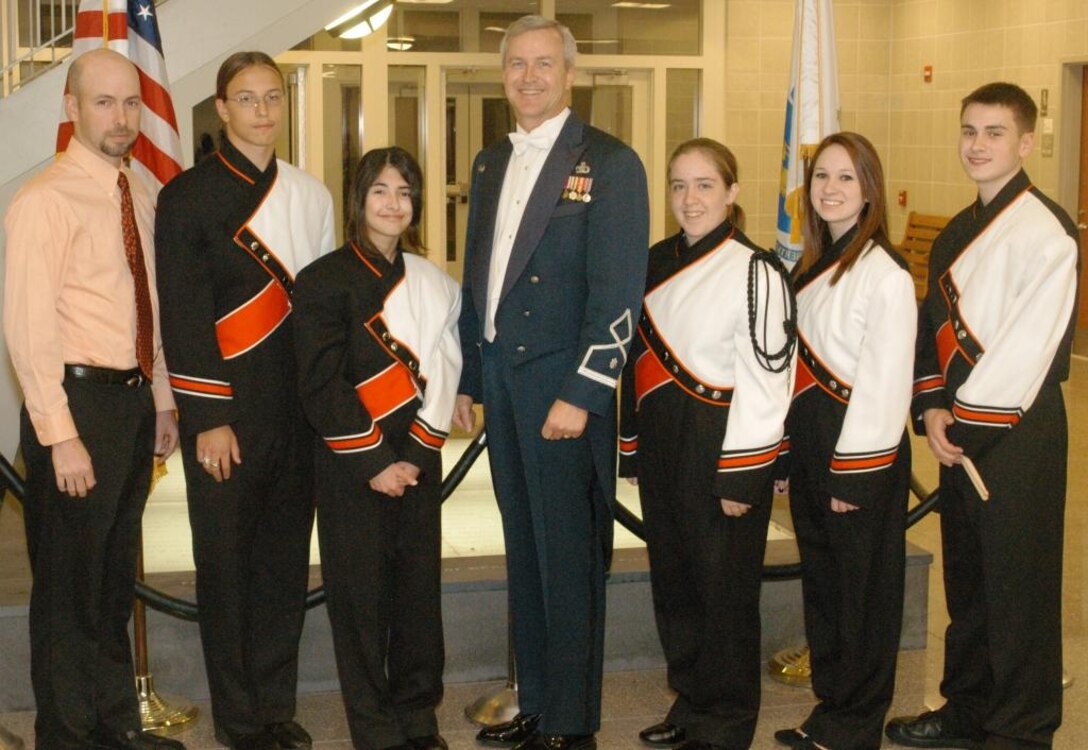 Woburn, MA students, their teacher and Lt Col Lang