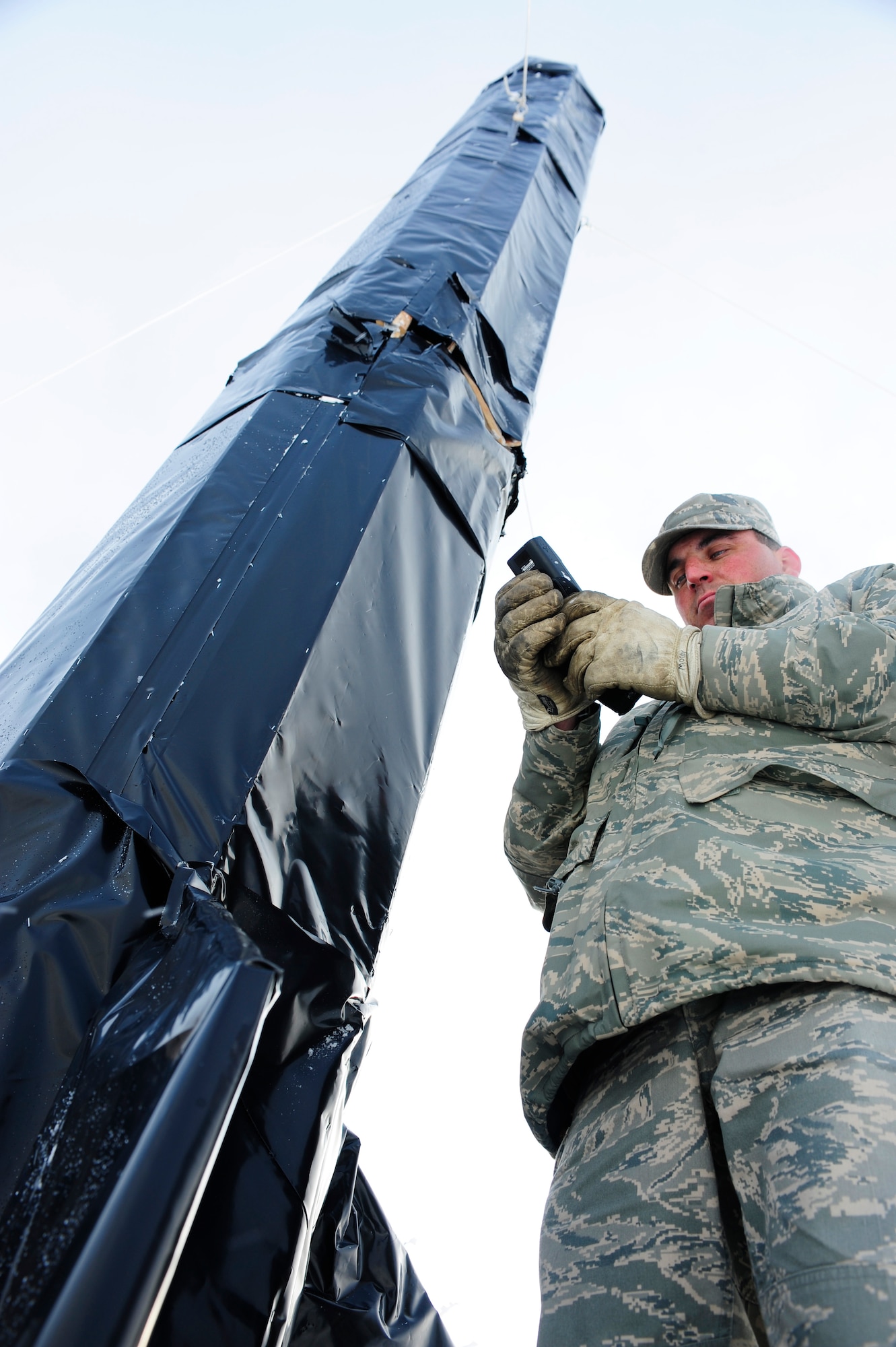 Tech. Sgt. Jason Moody, 353rd Combat Training Squadron, inputs the coordinates of a dummy Scud on a global positioning system to enhance air combat operations during RED FLAG-Alaska 09-1 Oct. 8, 2008, at Eielson Air Force Base, Alaska. The 353rd CTS has 25 mobile threats located throughout the Pacific Alaskan Range Complex that emulate a foreign surface to air or anti-aircraft artillery providing threat awareness and intelligence surveillance reconnaissance to the blue forces during exercises.  (U.S. Air Force photo/Airman 1st Class Jonathan Snyder)