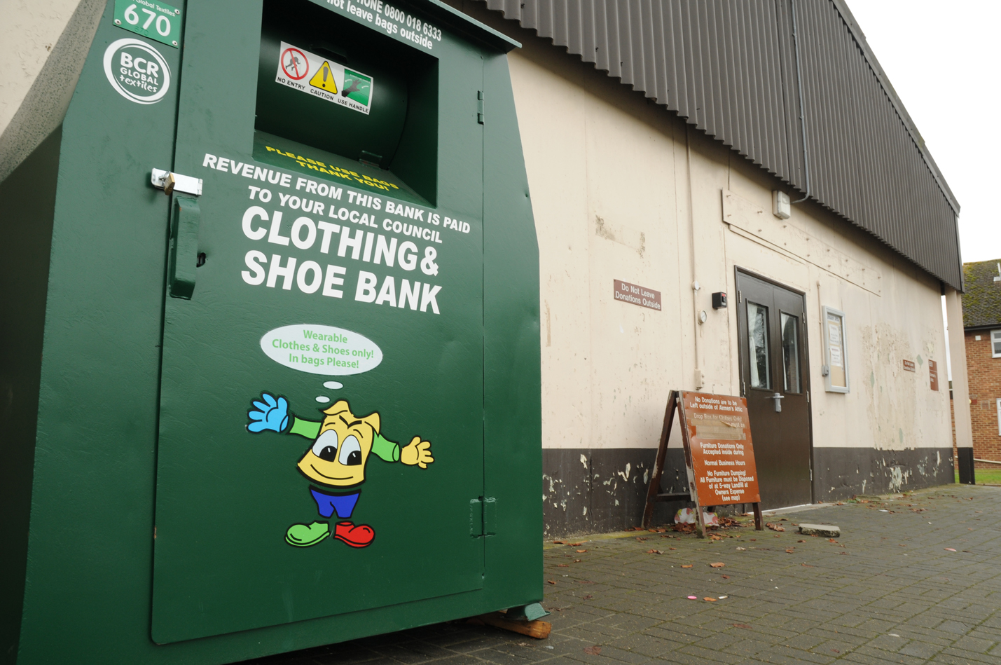 Donation Bin Now In Place At Airman S Attic Royal Air Force