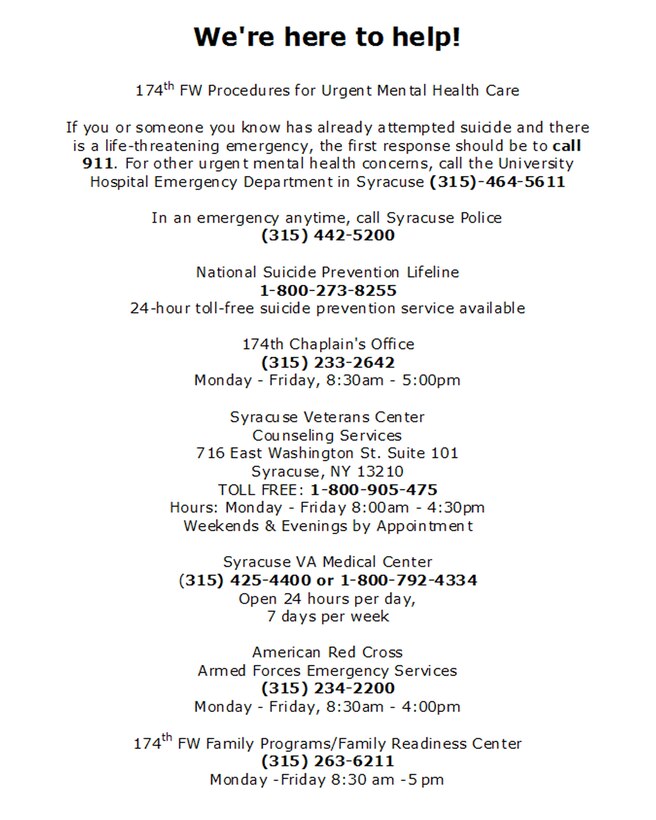 suicide prevention information