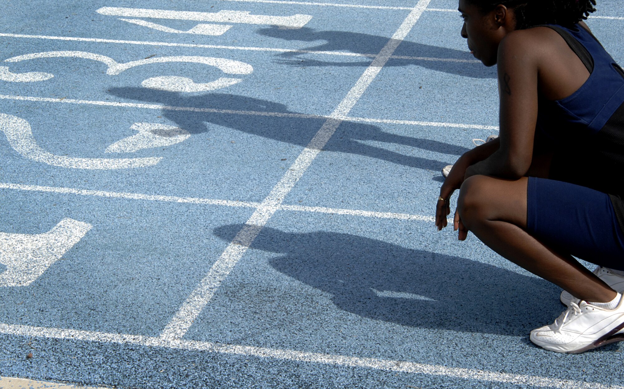 MOODY AIR FORCE BASE, Ga. -- Airmen from various Moody organizations gathered for a 100-yard dash competition Oct. 17 here. Super Sports Day provided Airmen and families a chance to relax and come together to compete in sporting events. (U.S. Air Force Photo by Senior Airman Javier Cruz)