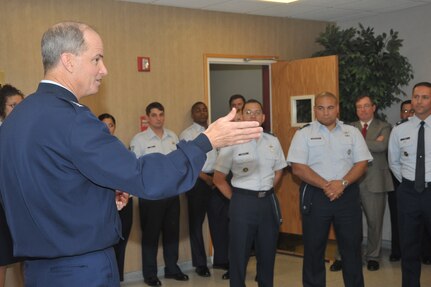 Gen. Kevin P. Chilton and Command Chief Thomas S. Narofsky recognized U.S. Strategic Commands October promotees on October 20th, 2008.<br>The promotees for October were:<br>Col. Stephen Davis, Col. John Shaw, Lt. Col. Luciano Amutan, Army Lt. Col. Joseph Cruse, Lt. Col. Michelle Edwards, Lt. Col. Baron Greenhouse, Lt. Col. Timothy Hess, Lt. Col. Jerry Huffman Jr, Maj. Bud Clouse, Maj. Steven Harris, Maj. Chadwick Pfortmiller, Tech. Sgt. Ryan Herbst, Army Staff Sgt. Felix Avelland.