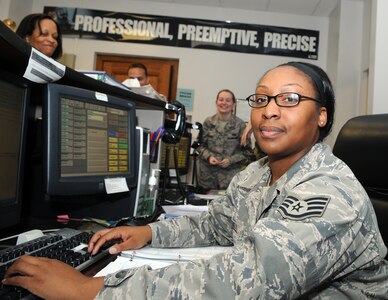 Staff Sgt. Chantal Campbell, 12th Flying Training Wing Command Post emergency actions controller, is a breast cancer survivor. (U.S. Air Force photo by Rich McFadden)