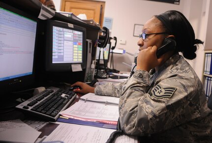 Staff Sgt. Chantal Campbell, 12th Flying Training Wing Command Post emergency actions controller, is a breast cancer survivor. (U.S. Air Force photo by Rich McFadden)