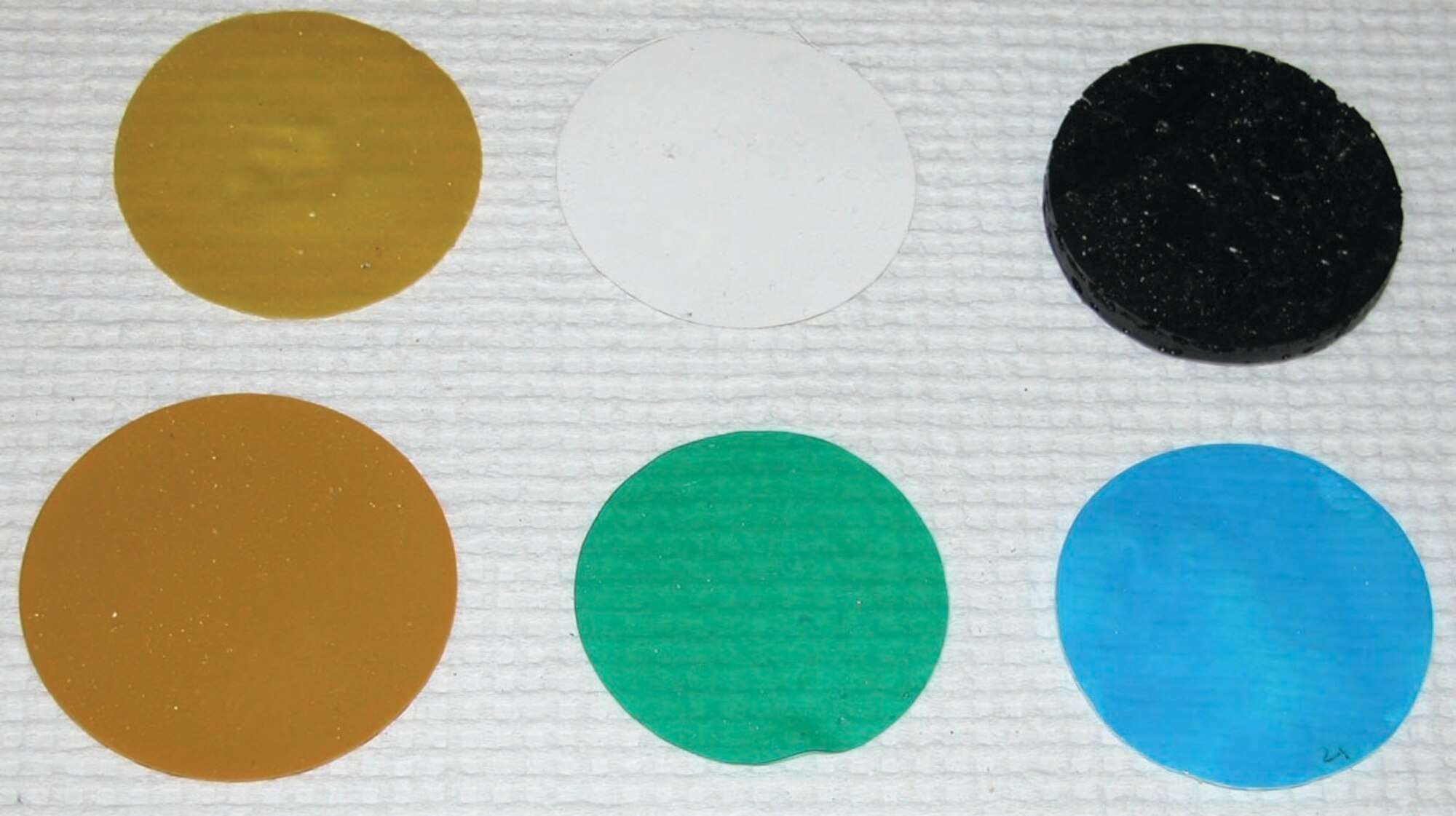 Barrier coating sample coupons . (U.S. Air Force photo)