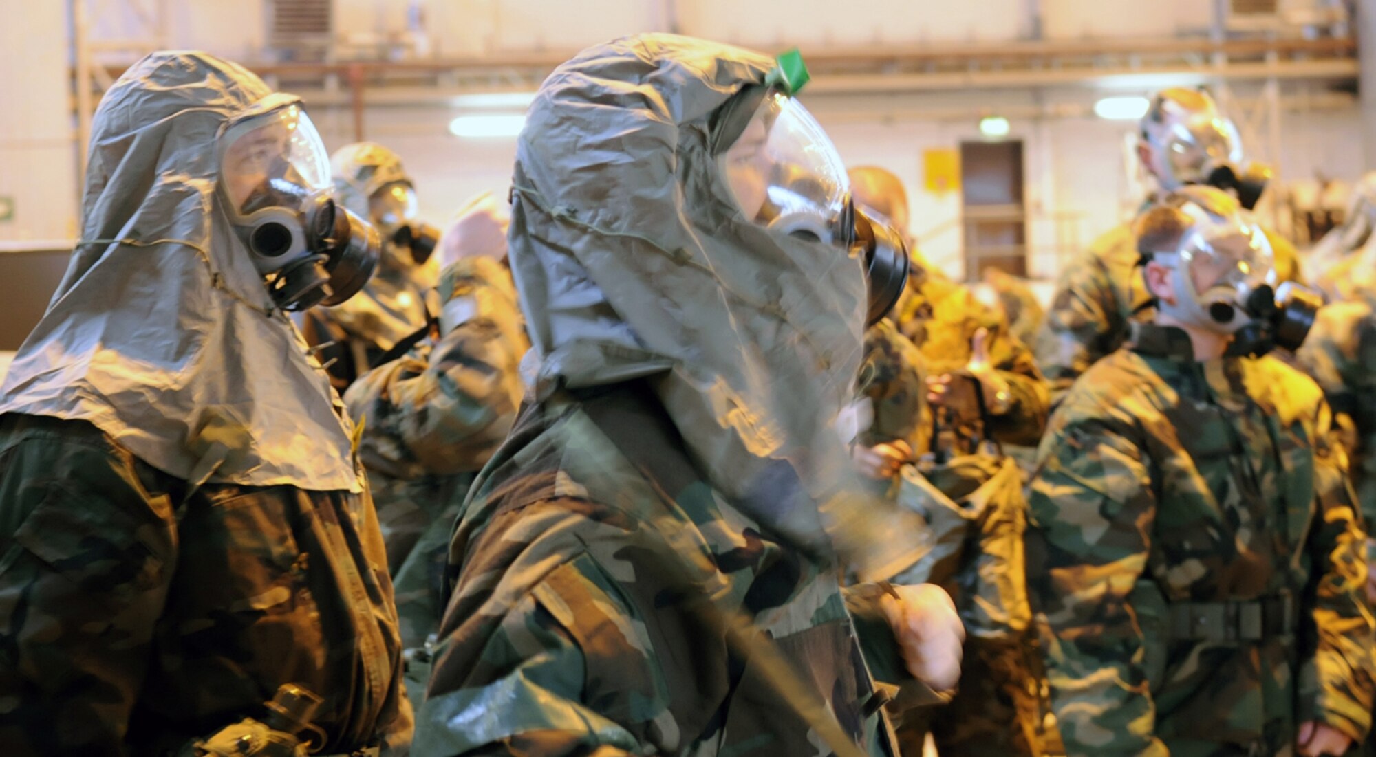 Twelve different organizations from the 435th Air Base Wing and the 86th Airlift Wing, participated in the Warrior Preparation Day exercise, Ramstein Air Base, Oct. 17, 2008. The purpose of the exercise was to allow Airmen to receive some brief training for upcoming deployments. (U.S. Air Force photo by Airman 1st Class Scott Saldukas)(Released)*