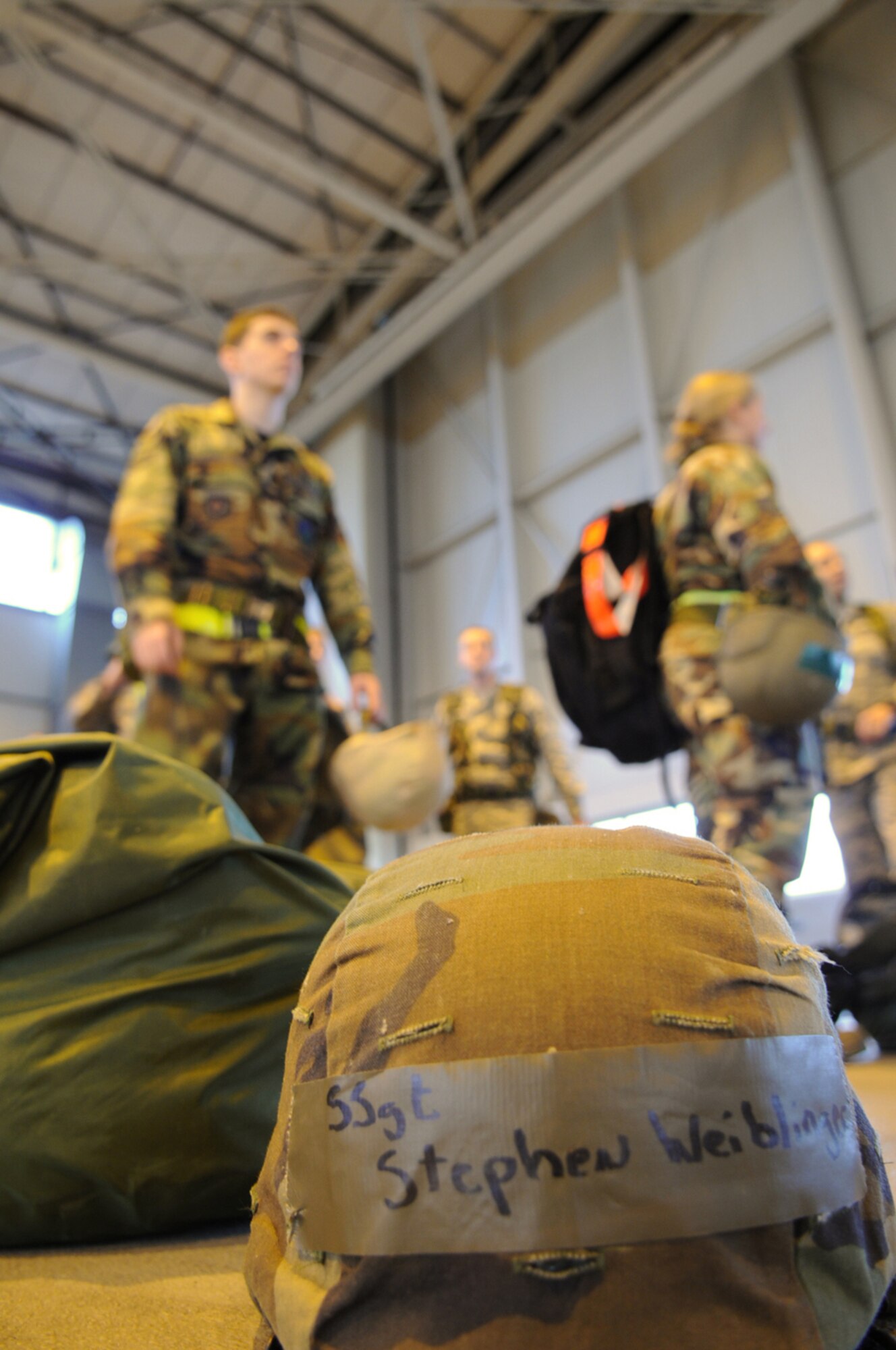Twelve different organizations from the 435th Air Base Wing and the 86th Airlift Wing, participated in the Warrior Preparation Day exercise, Ramstein Air Base, Oct. 17, 2008. The purpose of the exercise was to allow Airmen to receive some brief training for upcoming deployments. (U.S. Air Force photo by Airman 1st Class Scott Saldukas)(Released)*