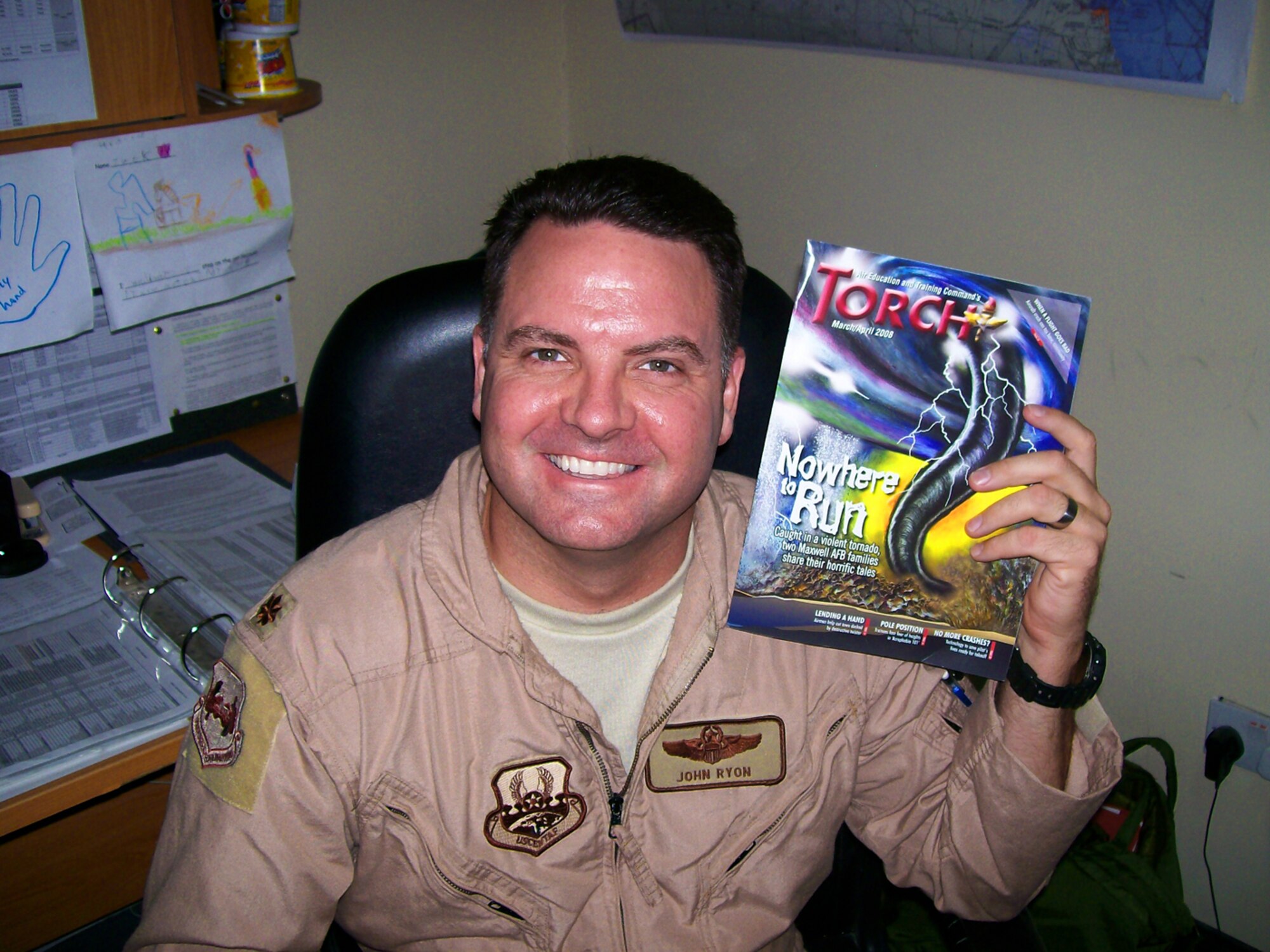 TORCH RULES! - Major John Ryon, 386th Air Expeditionary Wing flight safety (U.S. Air Force photo)
