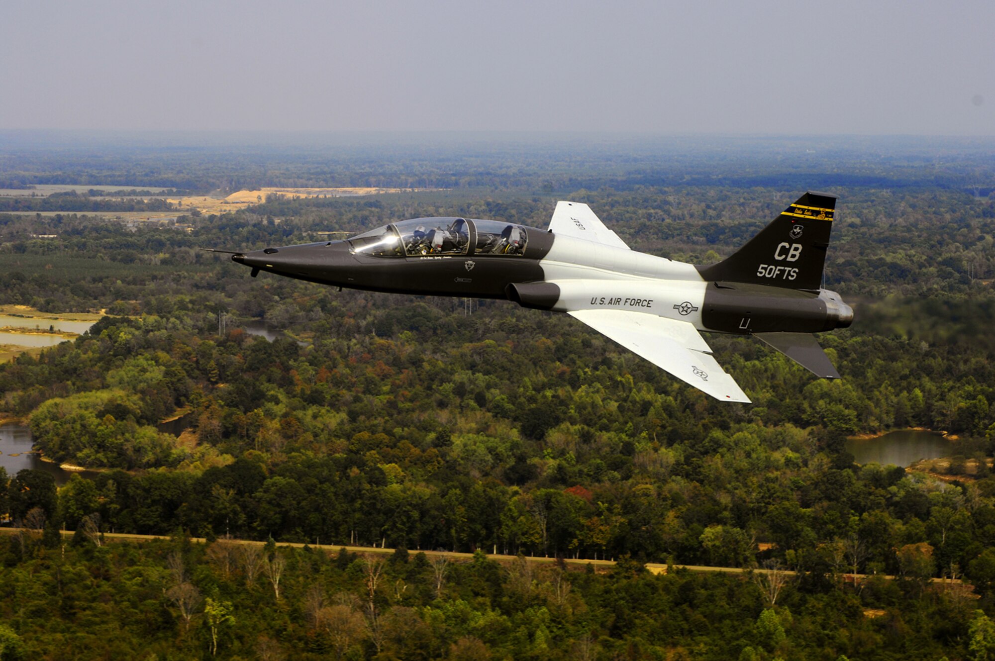 When a lever in a T-38 wing broke, the aircraft crashed, resulting in the death of two pilots from Columbus AFB, Miss. (photo by Tech. Sgt. Matthew Hannen)