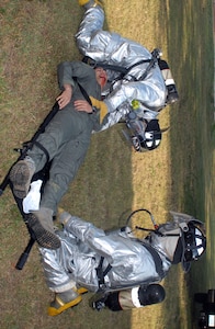 Participants at an exercise staged at Randolph AFB on Oct. 21. (U.S. Air Force photo by Steve White)