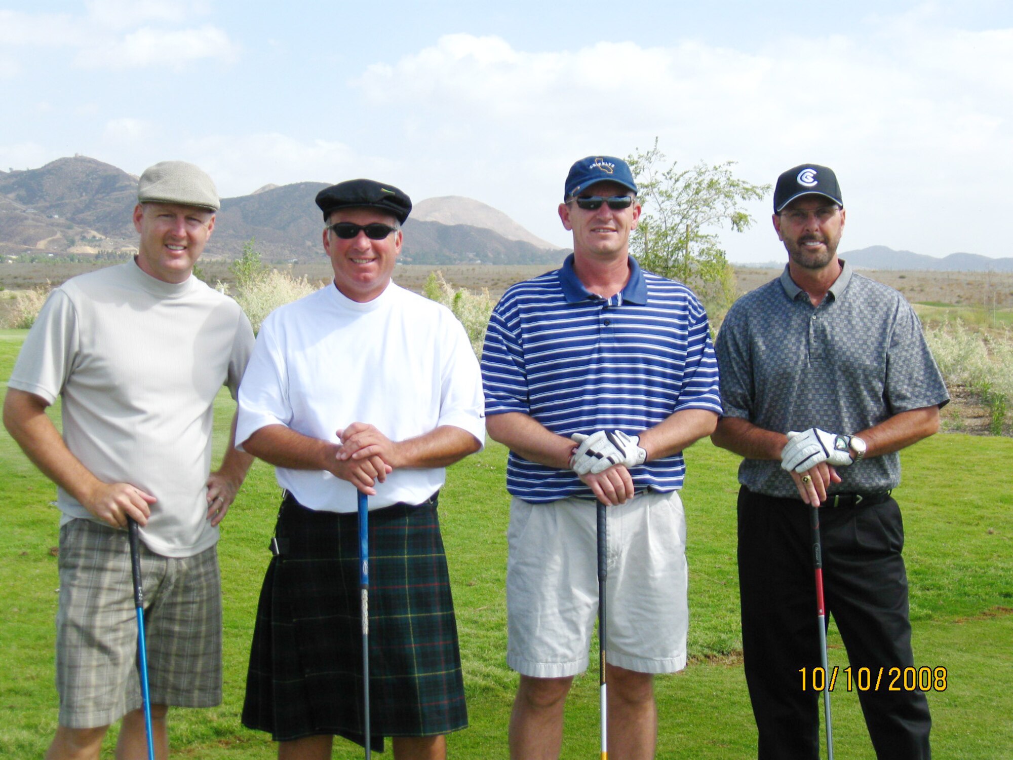 2ND PLACE: (From right) Cary Kerr, Dana Hessheimer, Don Lazendy and Mike Lenaham. 3RD PLACE WINNERS (not pictured) were Gerry Paine, Jason Paine, Sean Paine and Tim Harmon. (U.S. Air Force photo)