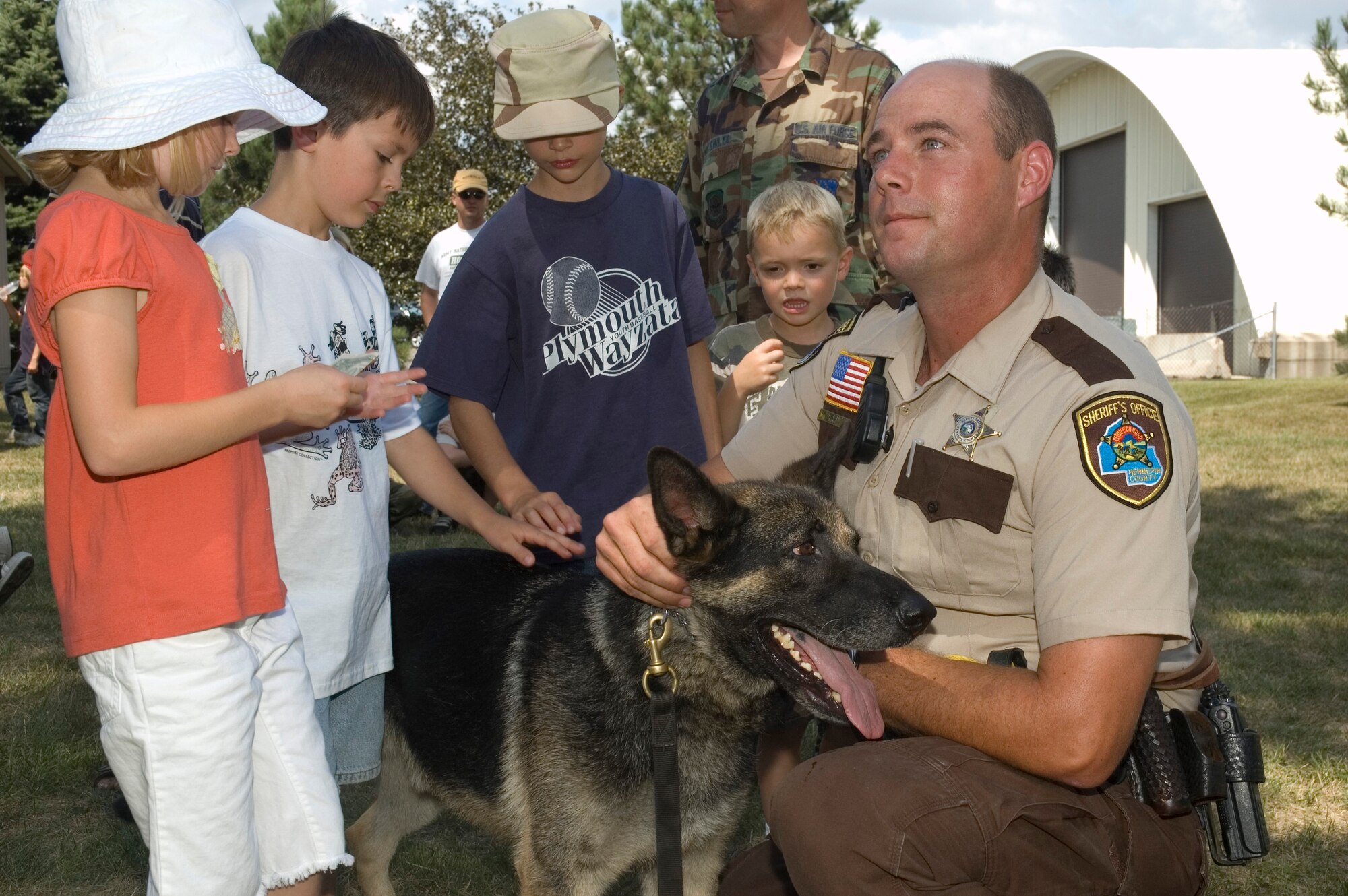 The 133rd Airlift Wing, St. Paul, Minn., held its annual Family Day on Aug. 16, 2008. Activities included a rock climbing wall, a K-9 demonstration from the Hennepin County Sherriff's office, games and pony rides.