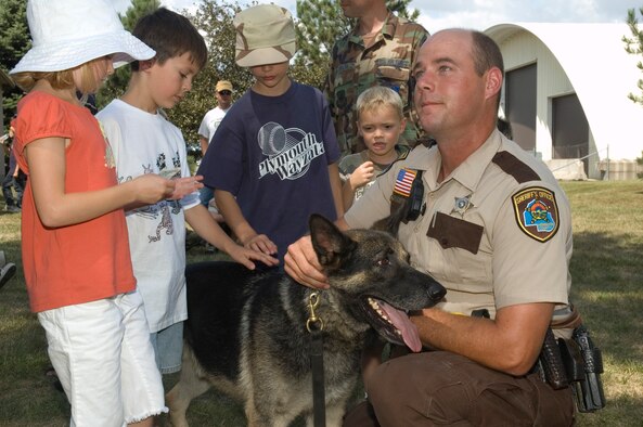 The 133rd Airlift Wing, St. Paul, Minn., held its annual Family Day on Aug. 16, 2008. Activities included a rock climbing wall, a K-9 demonstration from the Hennepin County Sherriff's office, games and pony rides.