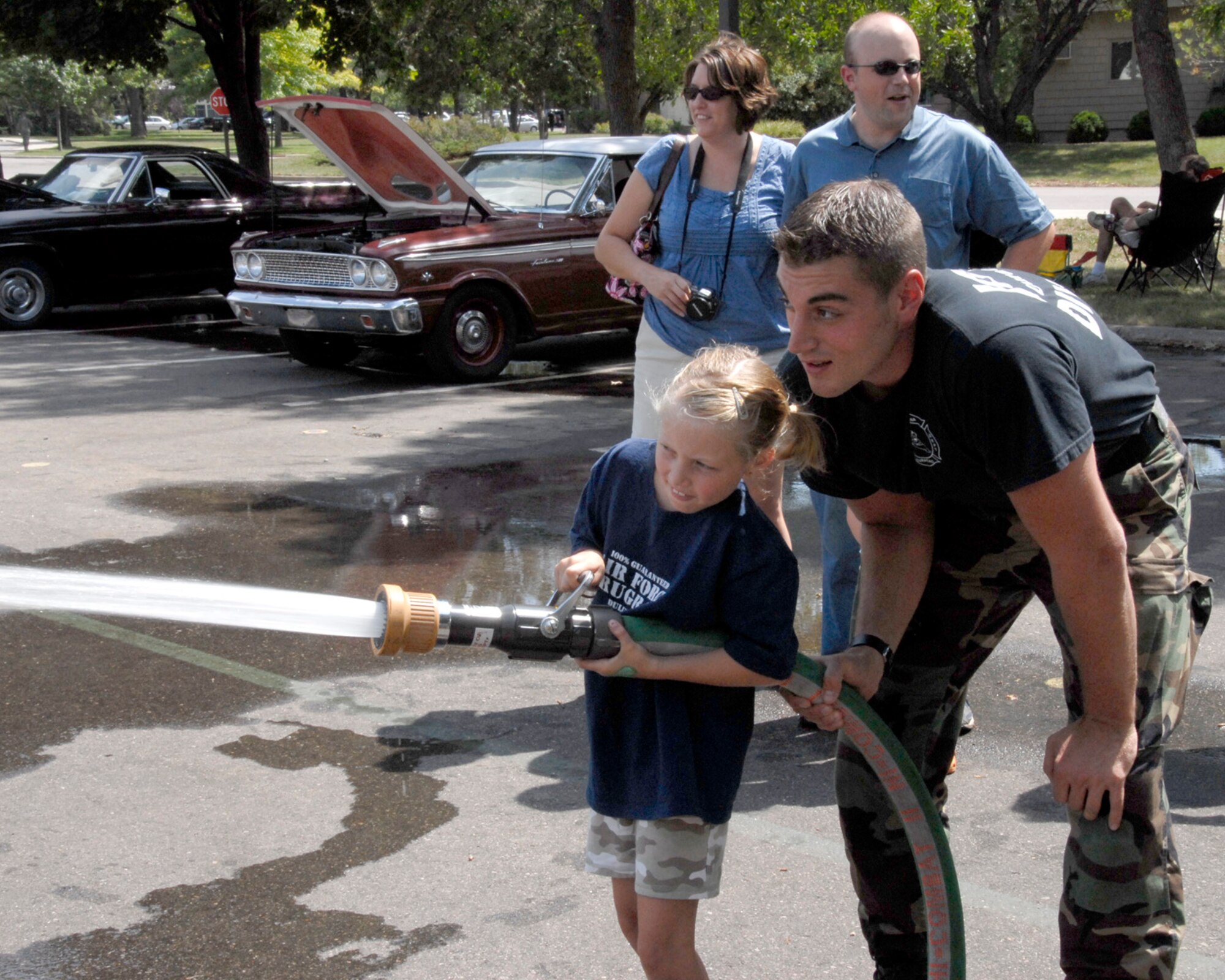 The 133rd Airlift Wing, St. Paul, Minn., held its annual Family Day on Aug. 16, 2008. Activities included a rock climbing wall, a K-9 demonstration from the Hennepin County Sherriff's office, games and pony rides.