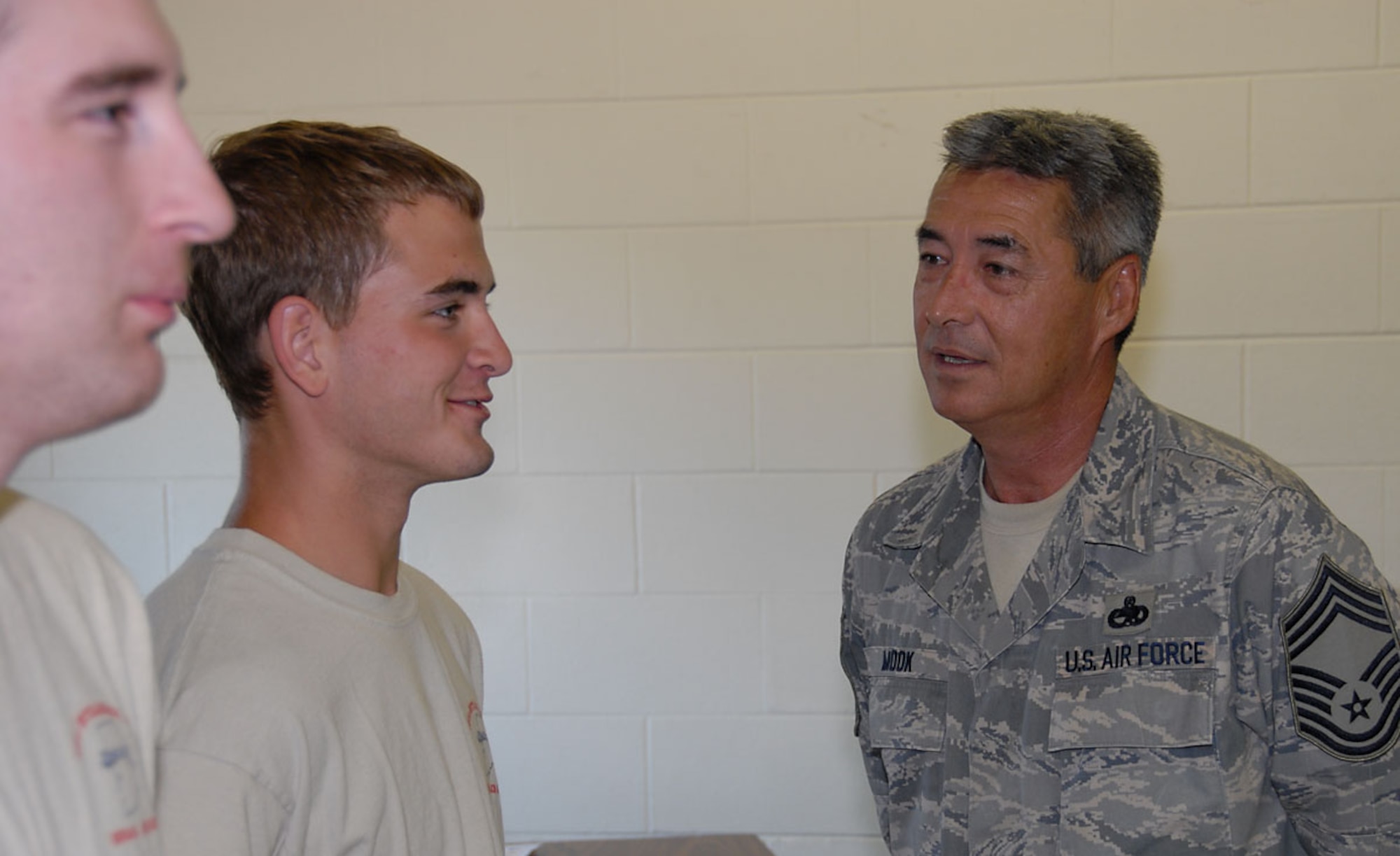 CMSgt Henry Mook prepares members of the 181st Patriot Flight for Basic Training.  Chief your dedication to our new members is greatly appreciated.