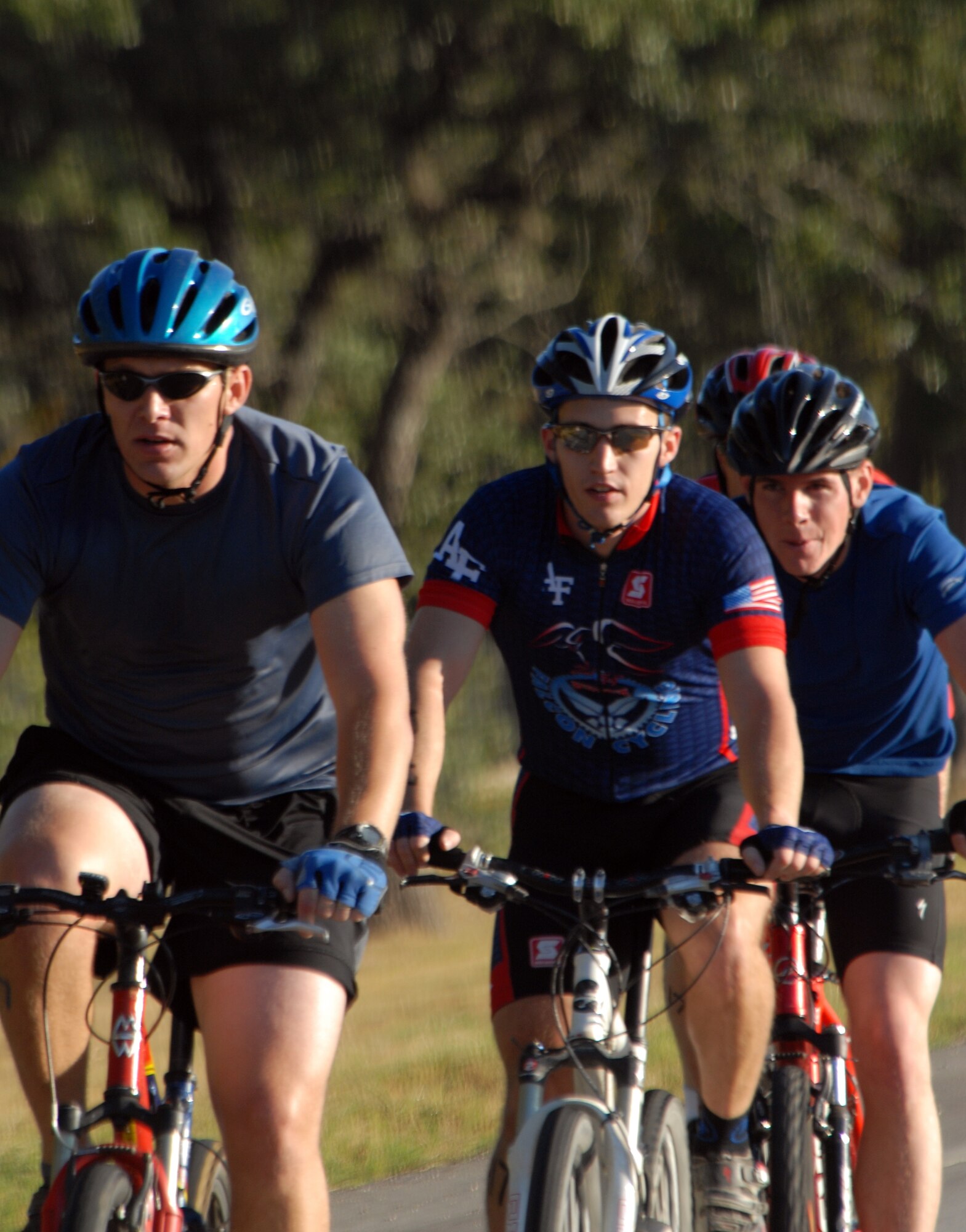 Maj. Joseph Markowski leads Team Vance followed by 2nd Lt. Mark Fraser and 2nd Lt. Alan Calfee in the Rambler 120 Team Challenge. (U.S. Air Force photo)