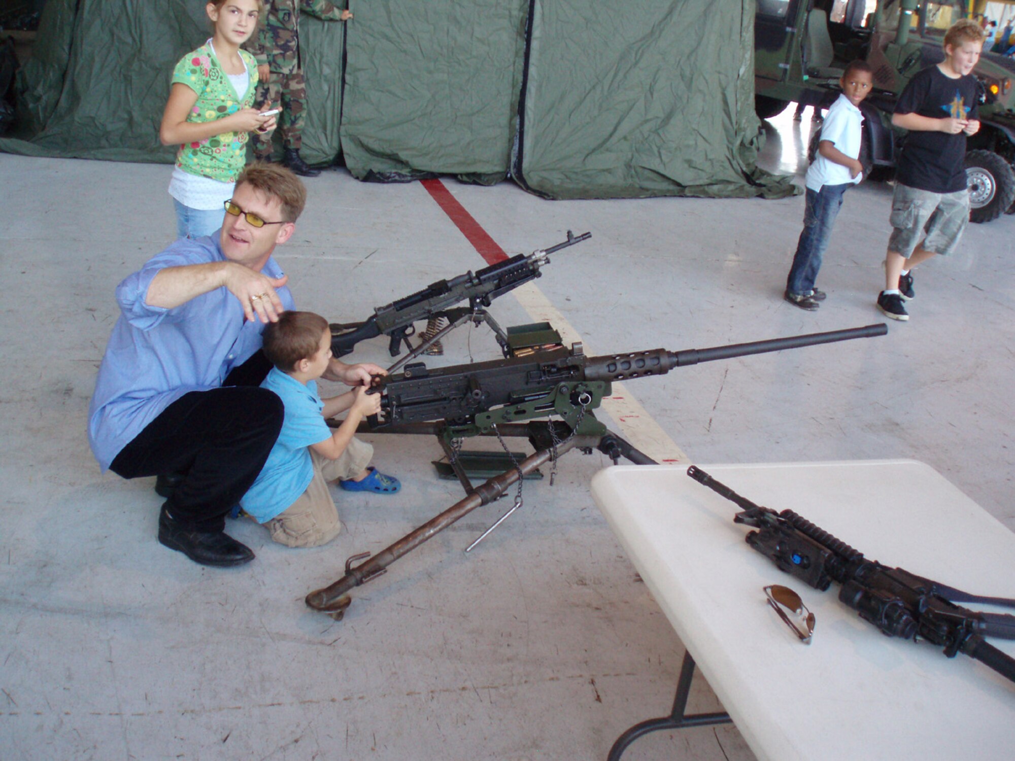 SEYMOUR JOHNSON AIR FORCE BASE, N.C. -- The 916th Air Refueling Wing hosted its annual family day celebration in October. Family members joined with reservists to learn about various sections of the 916th, including weapons from the 916th Security Forces, and to have some food and fun and enjoy time together.