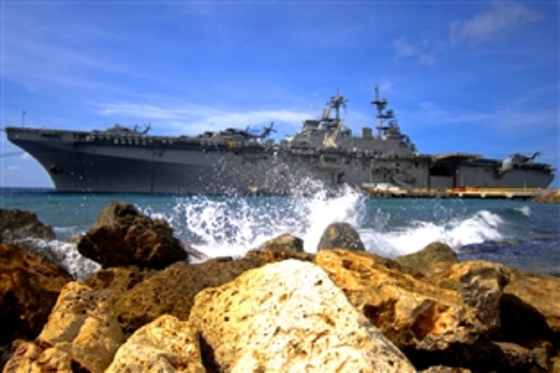 The amphibious assault ship USS Kearsarge visits the Netherlands Antilles for the humanitarian service project, Continuing Promise 08, Willemstad, Netherlands, Antiles, Oct. 21, 2008. Kearsarge is supporting the Caribbean phase of the exercise, an equal-partnership mission between the United States, Canada, the Netherlands, Brazil, Nicaragua, Colombia, Dominican Republic, Trinidad and Tobago and Guyana.