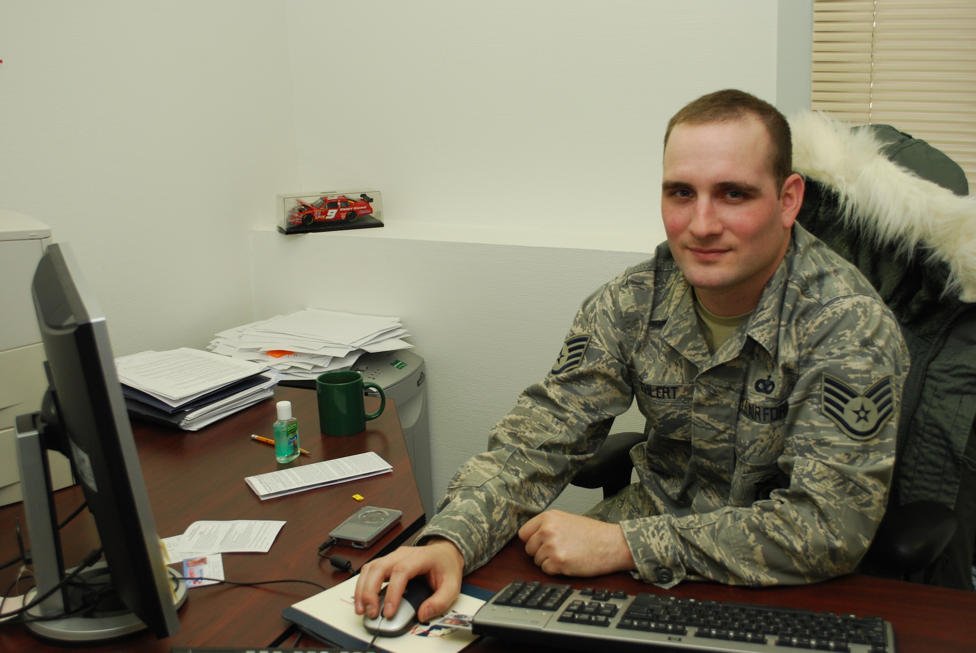 Staff Sgt. Jeremy D. Ehlert was selected for the First Knight award for the week of Oct. 30. This award is designed to recognize outstanding Airmen each week for the work they do every day. (Air Force photo/ 1st Lt. Lisa Meiman)