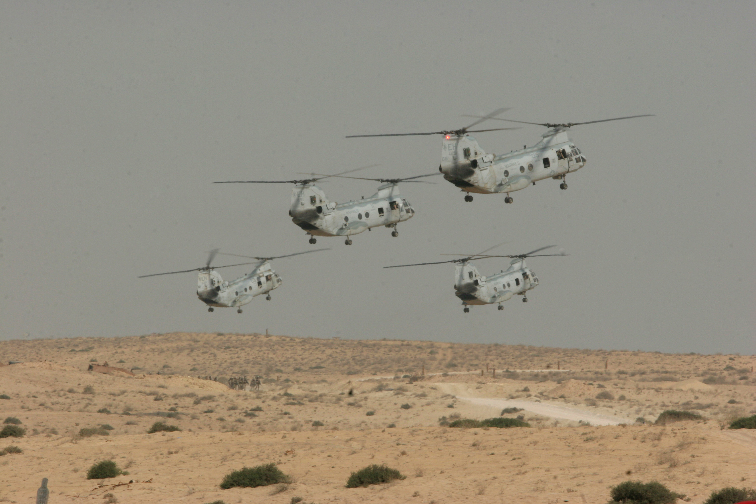 Knights last ride: CH-46 helicopters return from their final East